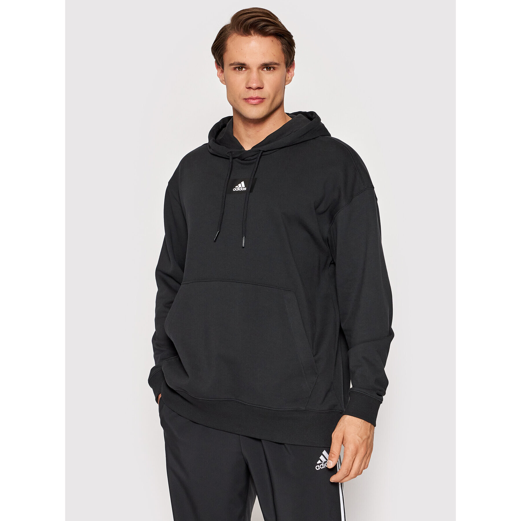 adidas Performance Суитшърт Essentials Feelvivid HE4354 Черен Loose Fit - Pepit.bg