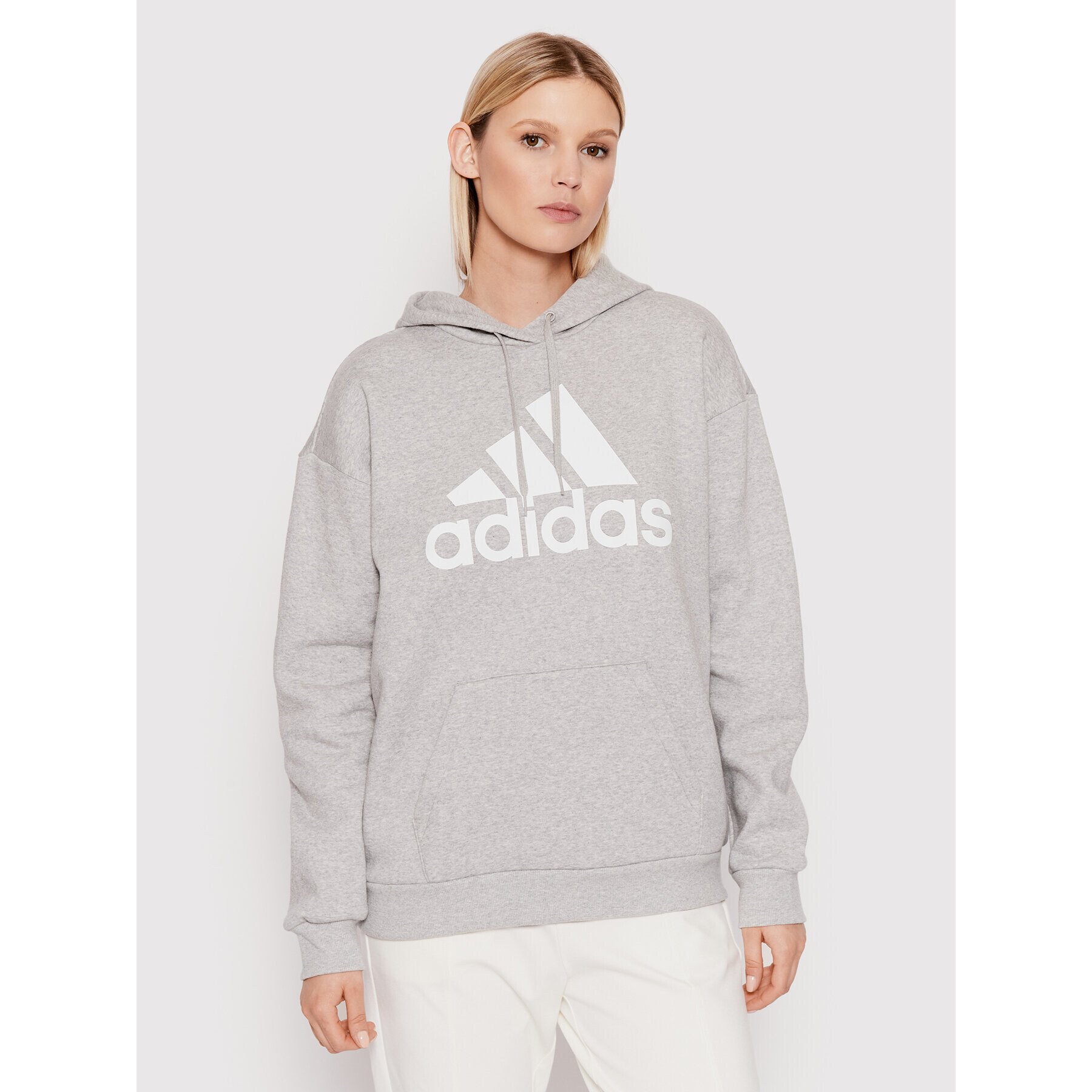 adidas Performance Суитшърт Essentials Logo HD1748 Сив Loose Fit - Pepit.bg