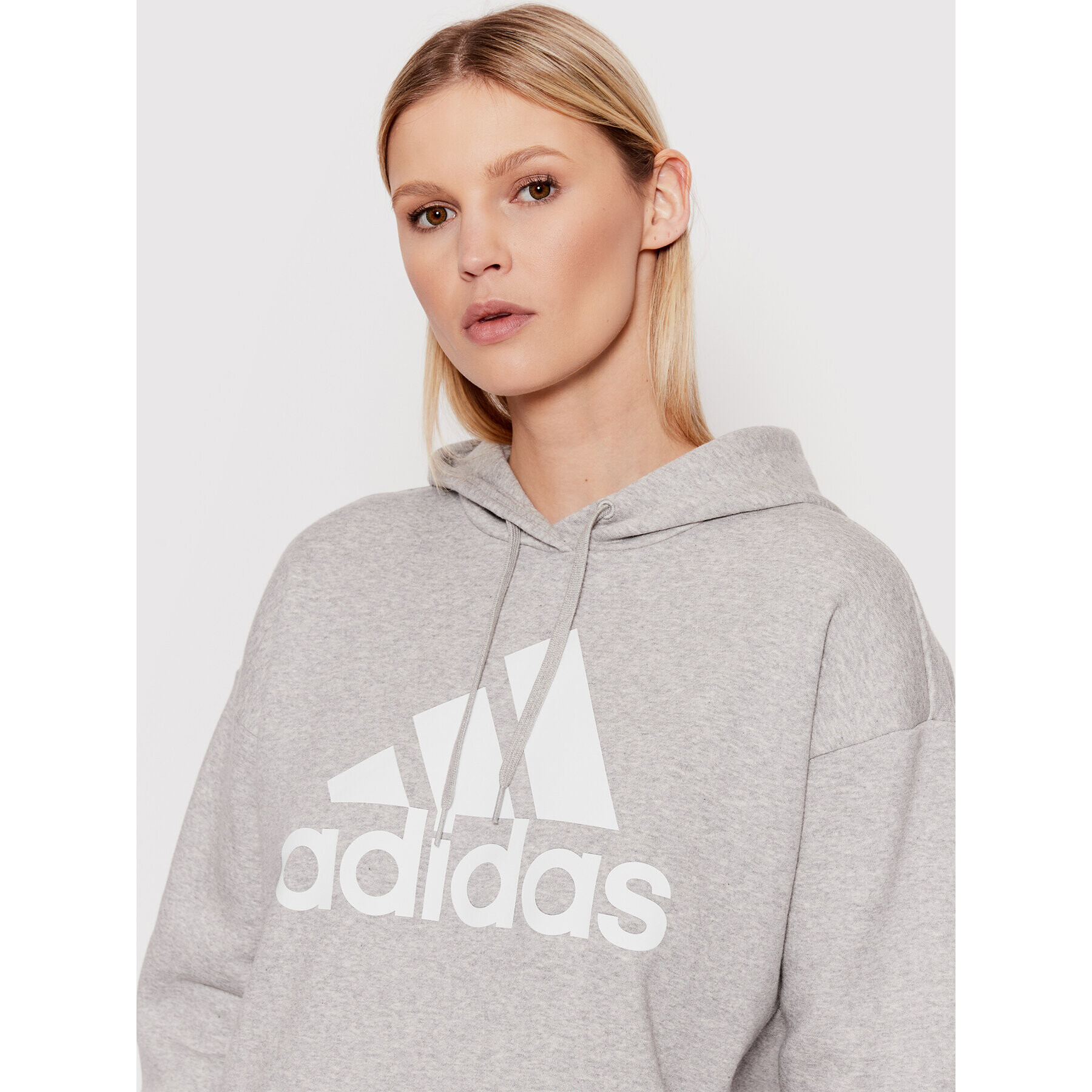 adidas Performance Суитшърт Essentials Logo HD1748 Сив Loose Fit - Pepit.bg