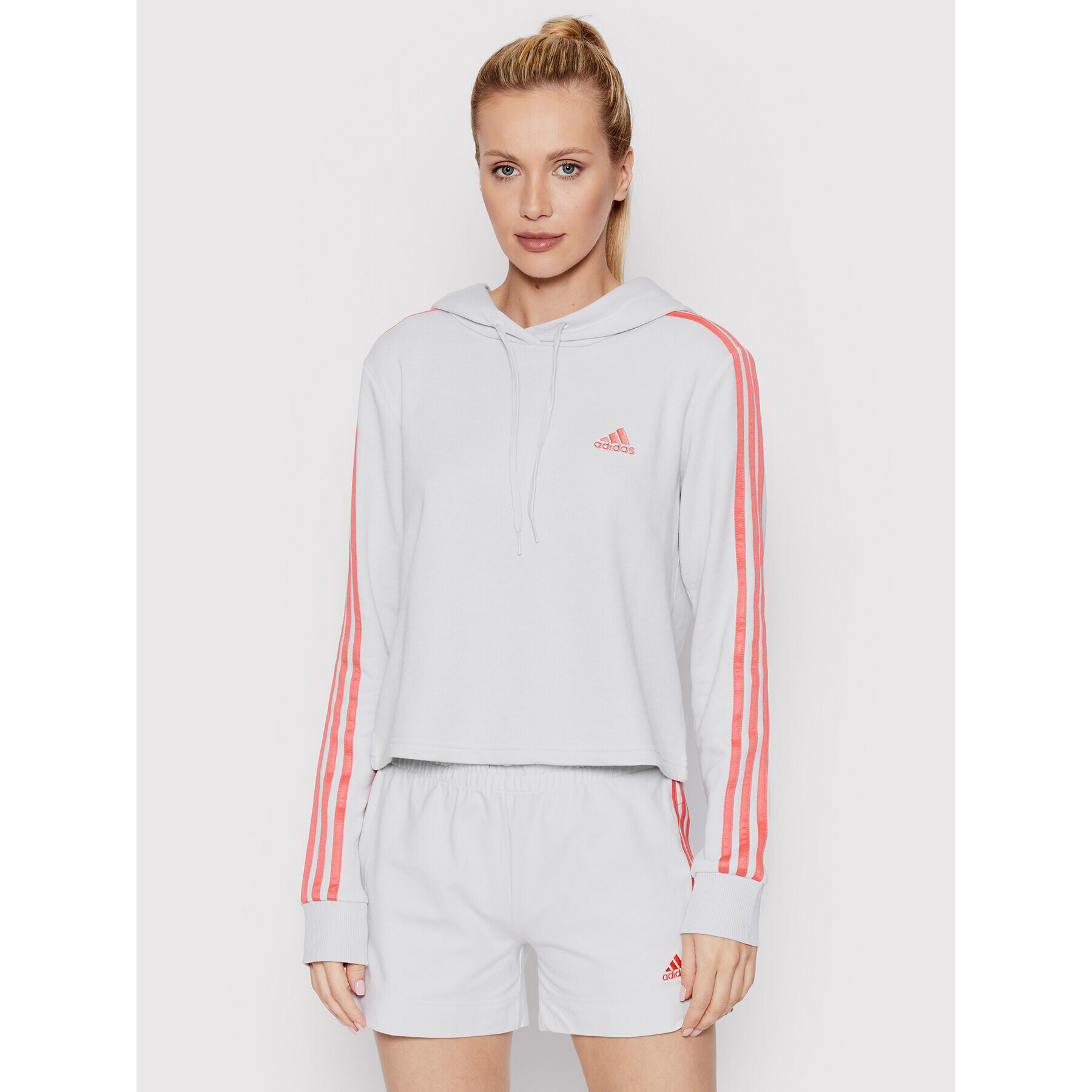 adidas Суитшърт HC9132 Сив Loose Fit - Pepit.bg