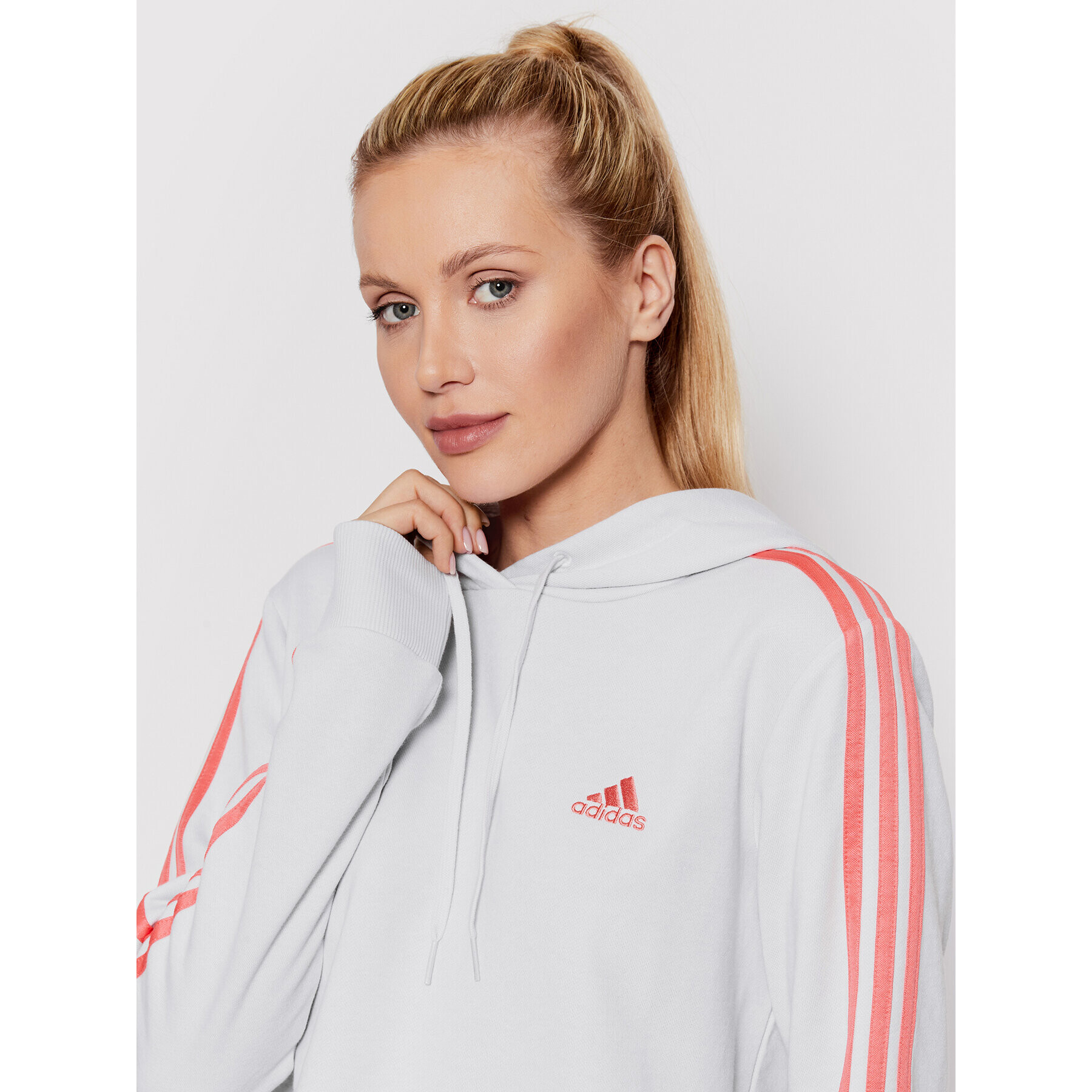 adidas Суитшърт HC9132 Сив Loose Fit - Pepit.bg