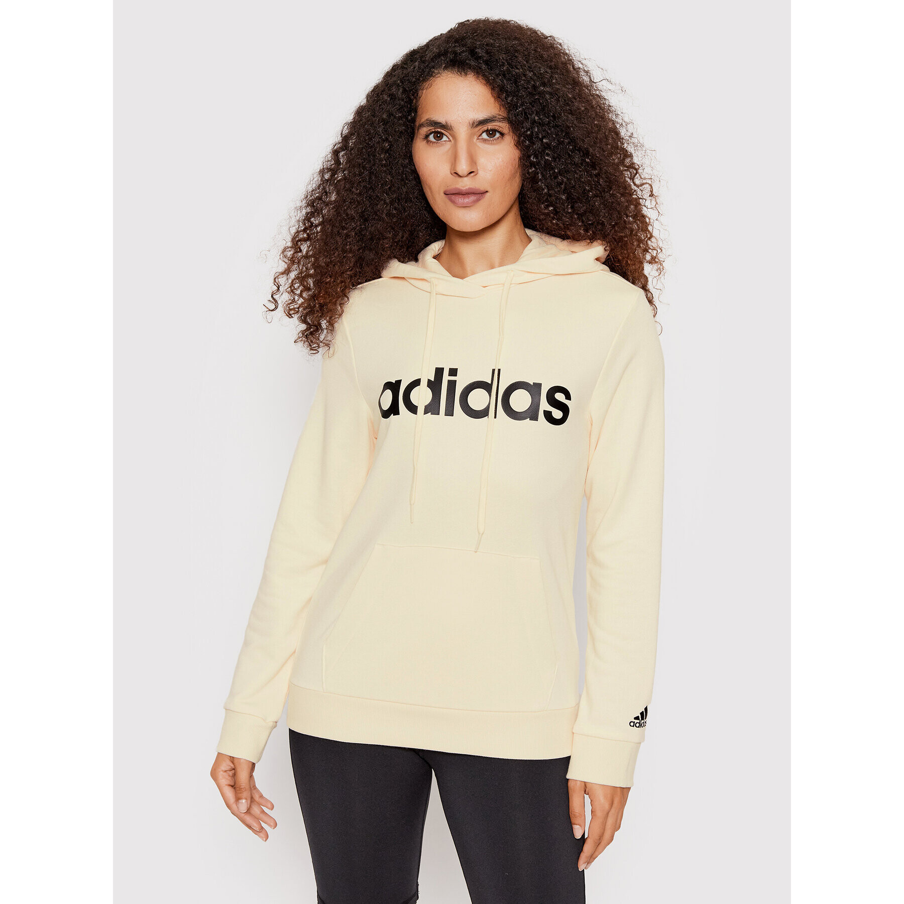 adidas Суитшърт Linear French HL2159 Бежов Regular Fit - Pepit.bg
