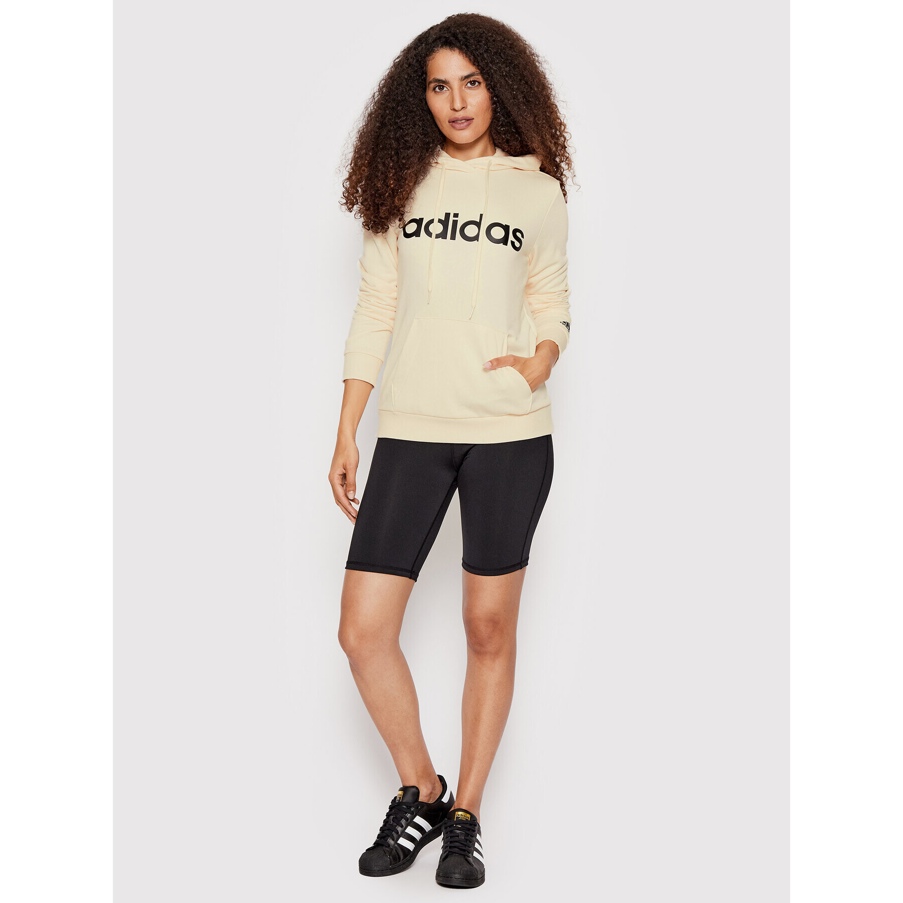 adidas Суитшърт Linear French HL2159 Бежов Regular Fit - Pepit.bg