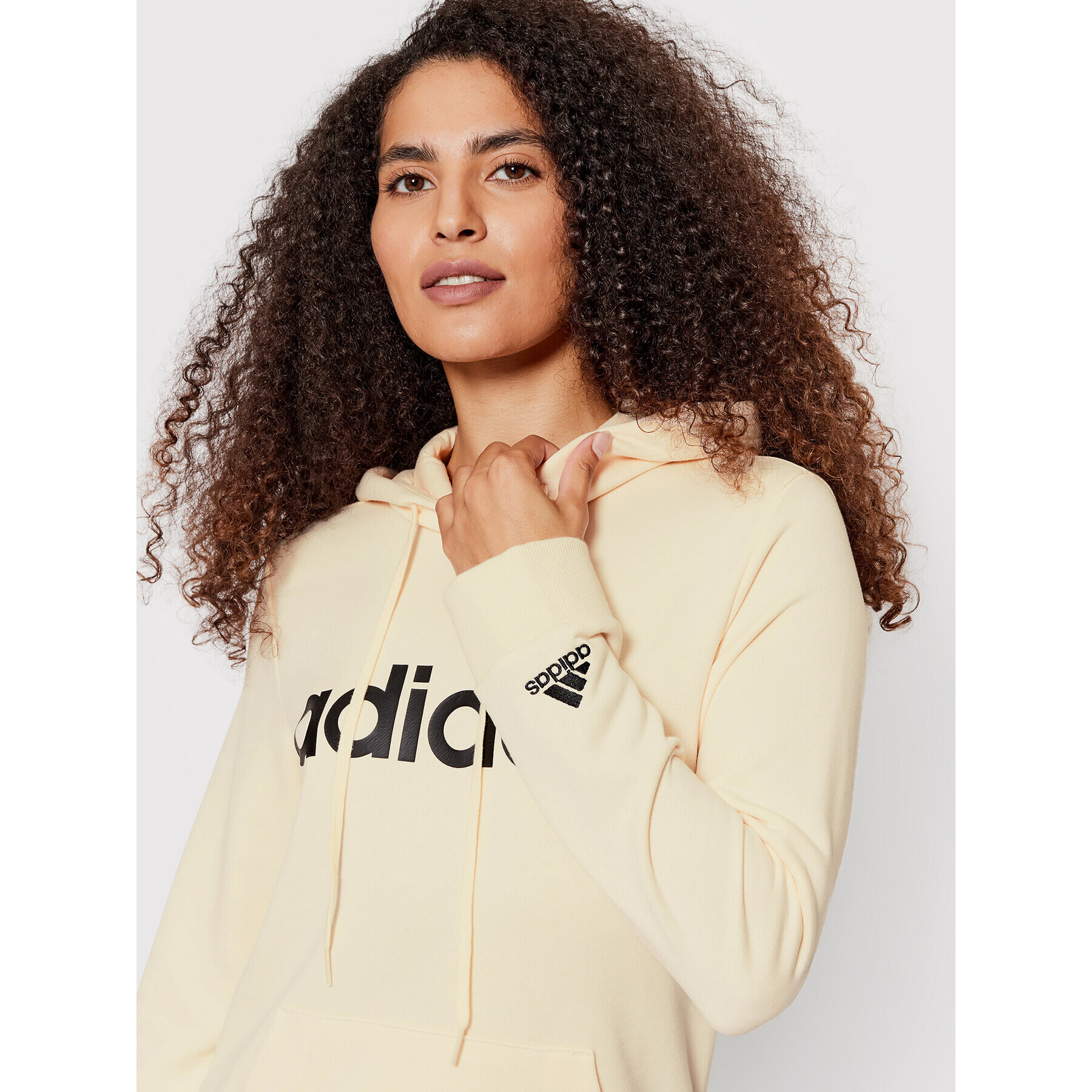 adidas Суитшърт Linear French HL2159 Бежов Regular Fit - Pepit.bg