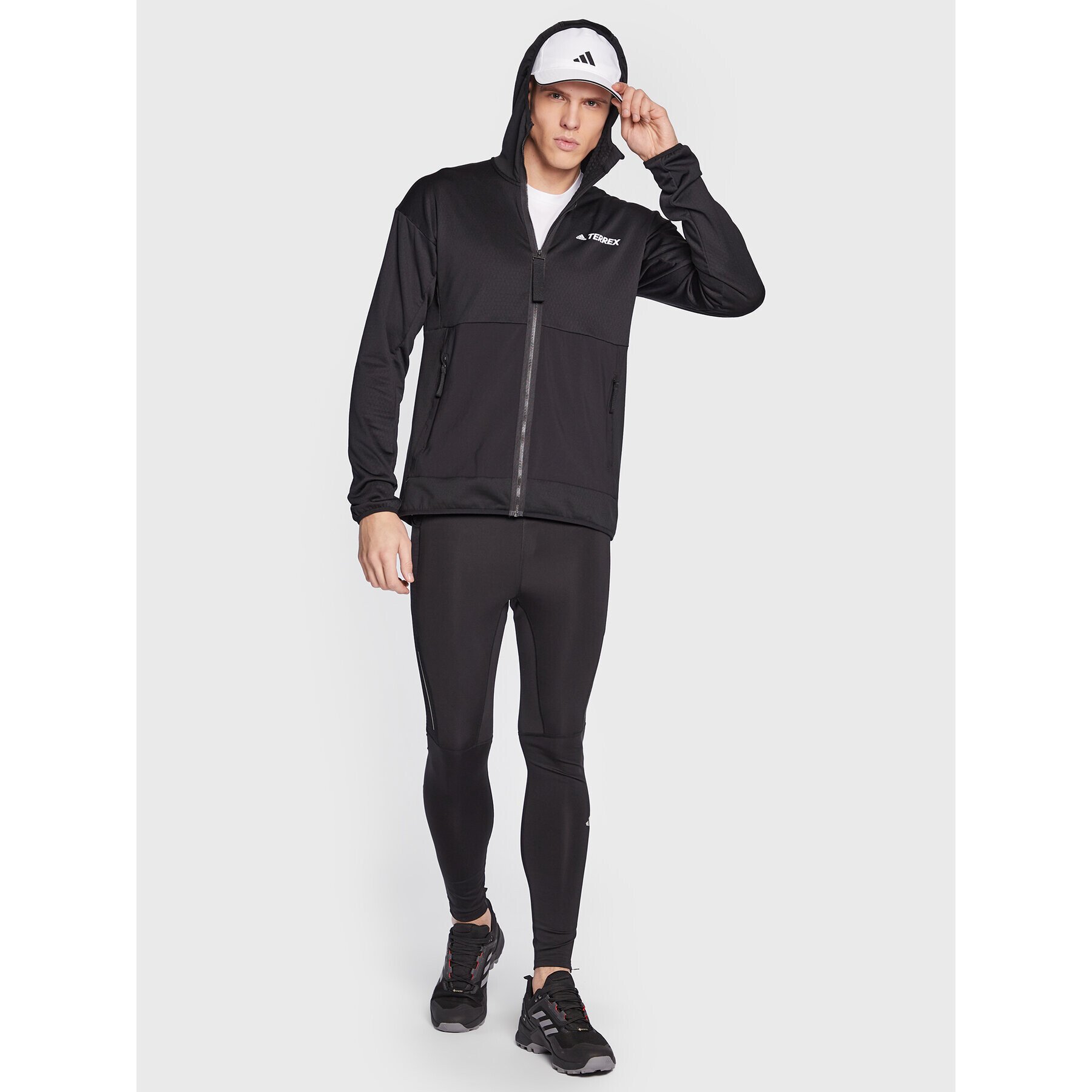 adidas Суитшърт от техническо трико Terrex Fleece Lite GI7313 Черен Regular Fit - Pepit.bg