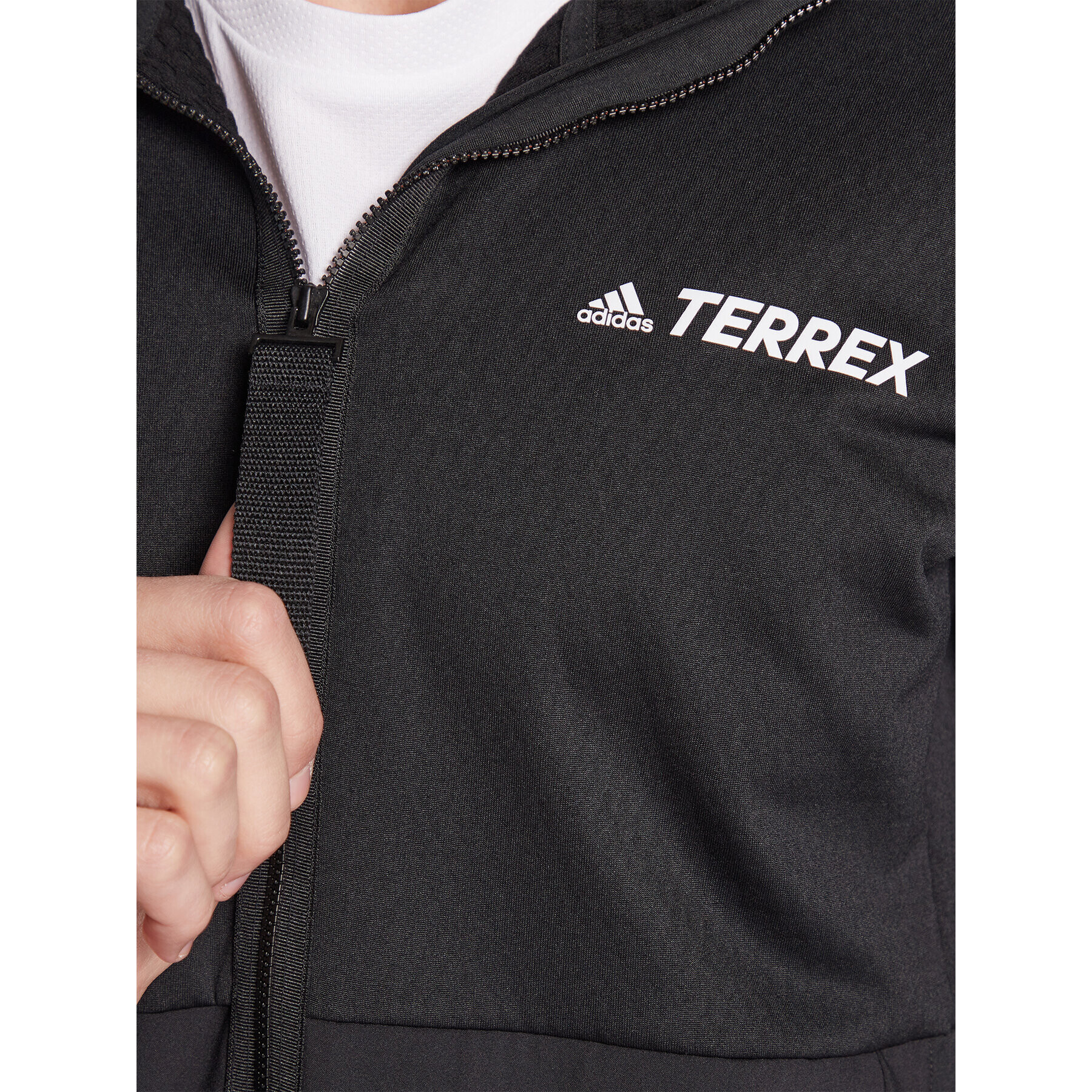 adidas Суитшърт от техническо трико Terrex Fleece Lite GI7313 Черен Regular Fit - Pepit.bg