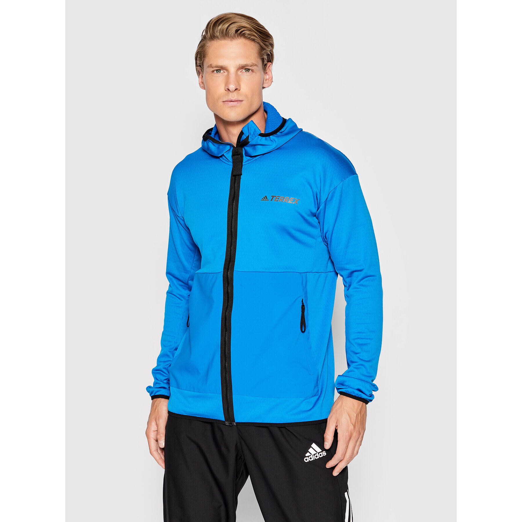 adidas Суитшърт Terrex Tech Fleece Lite H51489 Син Regular Fit - Pepit.bg