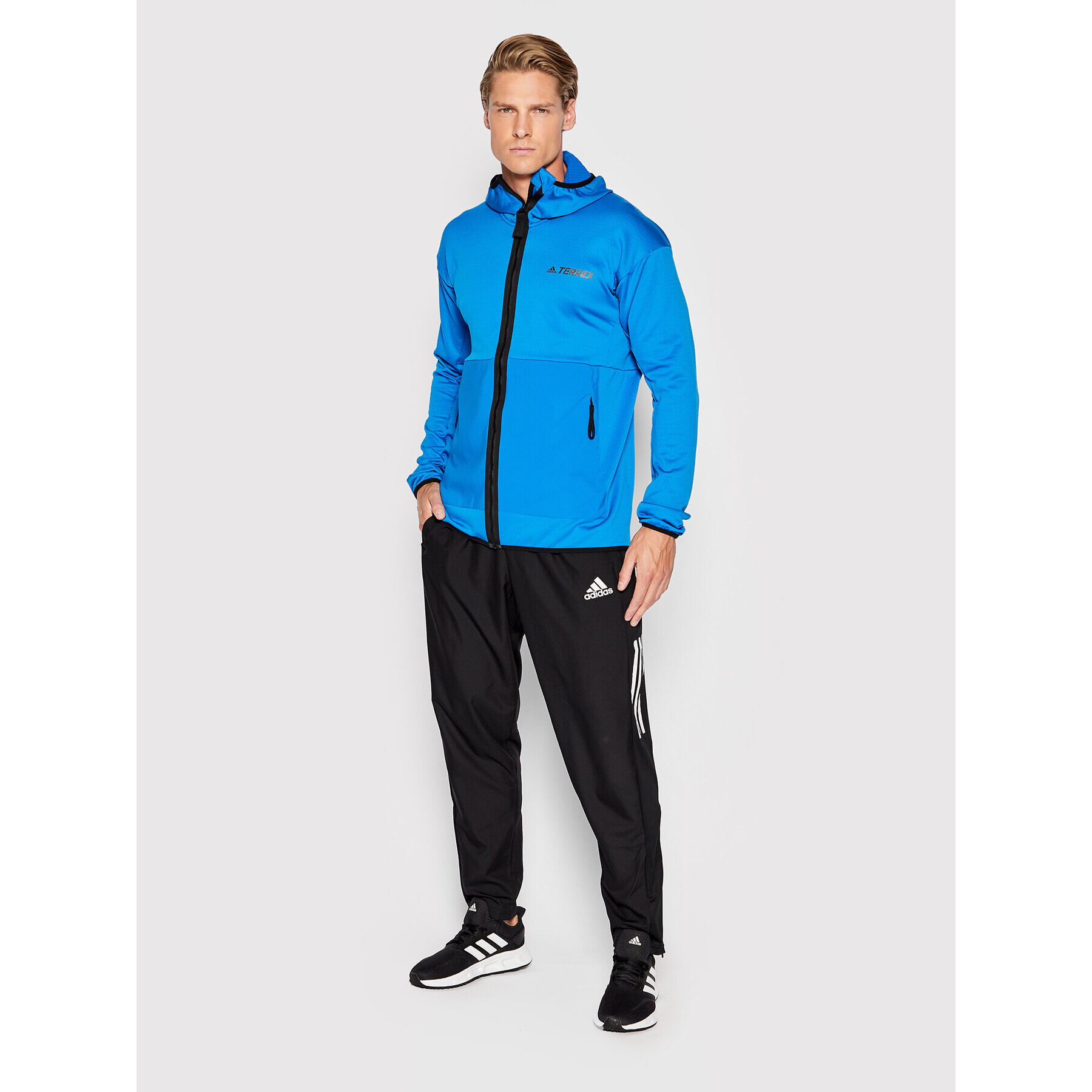 adidas Суитшърт Terrex Tech Fleece Lite H51489 Син Regular Fit - Pepit.bg