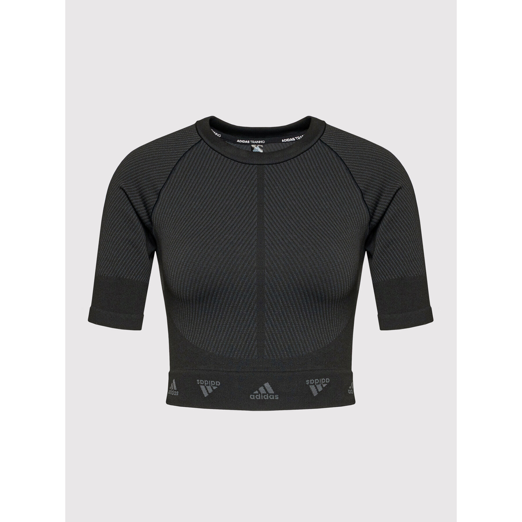 adidas Тениска от техническо трико Aeroknit HA8994 Черен Slim Fit - Pepit.bg