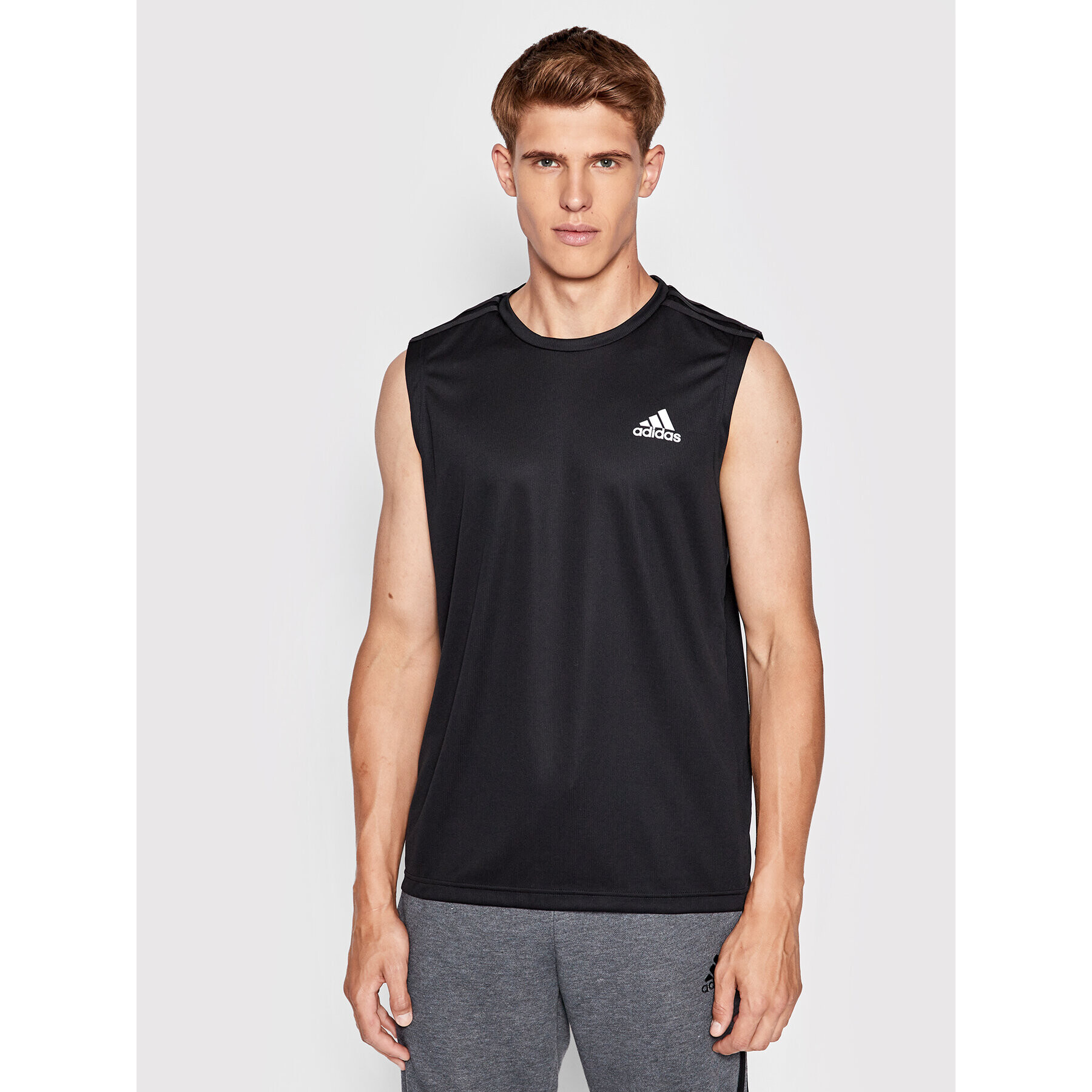 adidas Performance Тениска от техническо трико Designed To Move Sport 3-Stripes GM2130 Черен Regular Fit - Pepit.bg