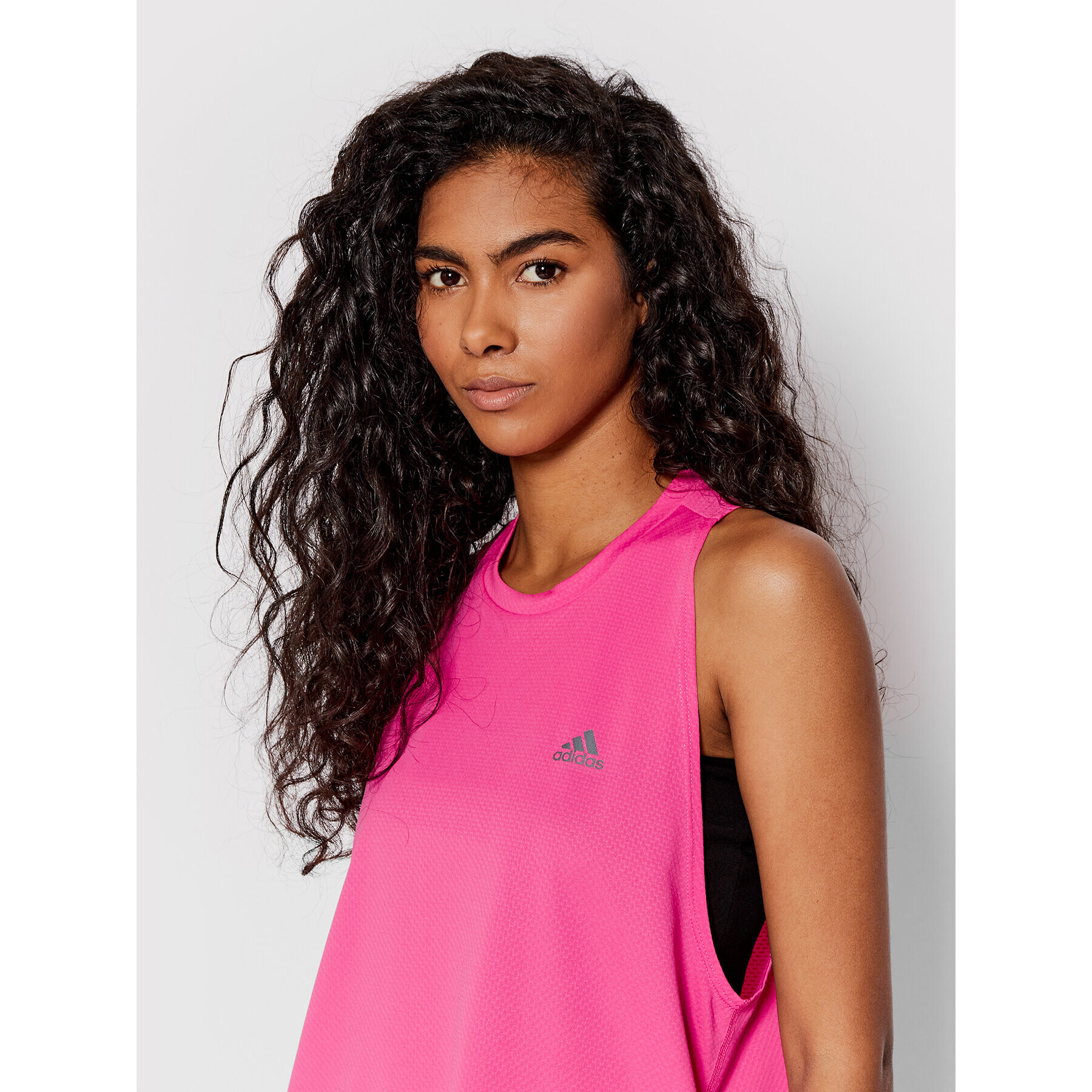 adidas Тениска от техническо трико HK9138 Розов Relaxed Fit - Pepit.bg