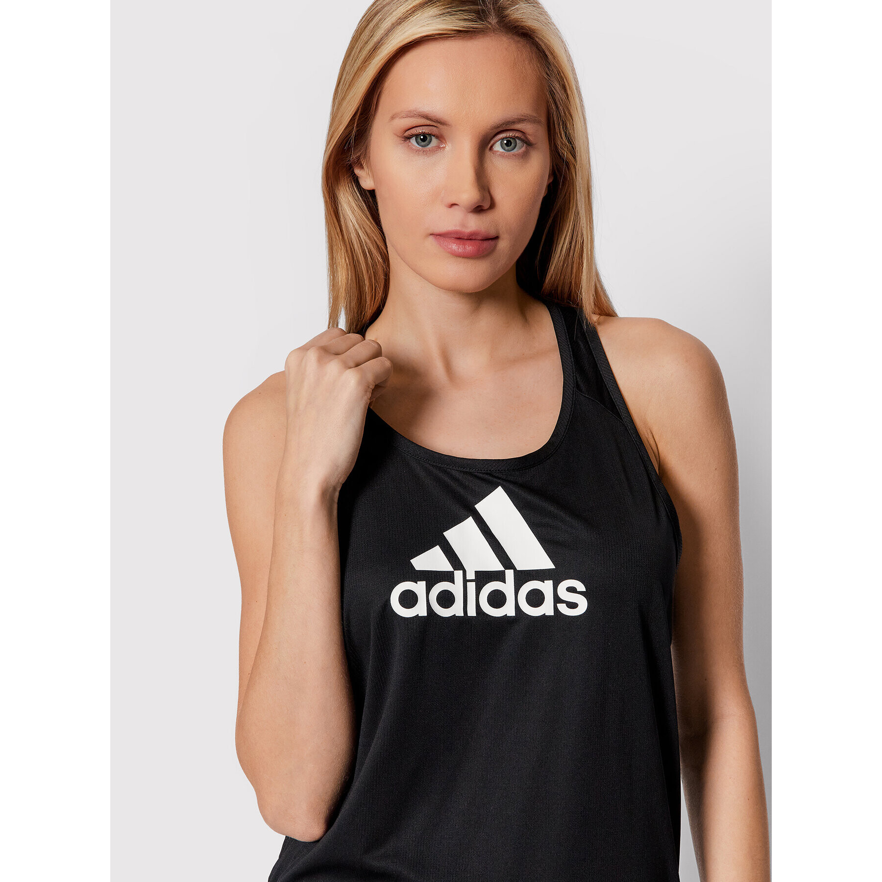 adidas Тениска от техническо трико Designed 2 Move Logo GL3826 Черен Regular Fit - Pepit.bg