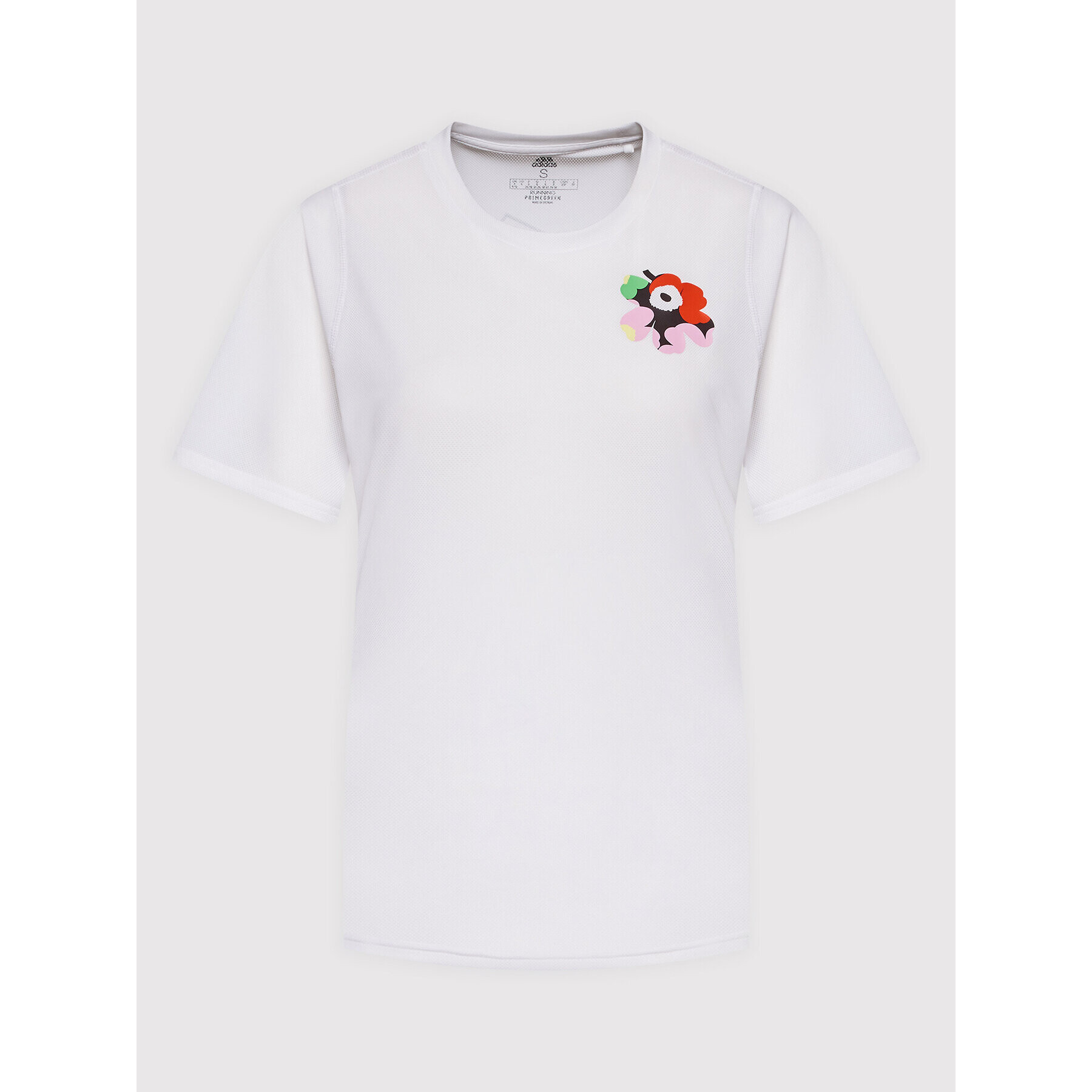 adidas Тениска от техническо трико MARIMEKKO HC4201 Бял Regular Fit - Pepit.bg