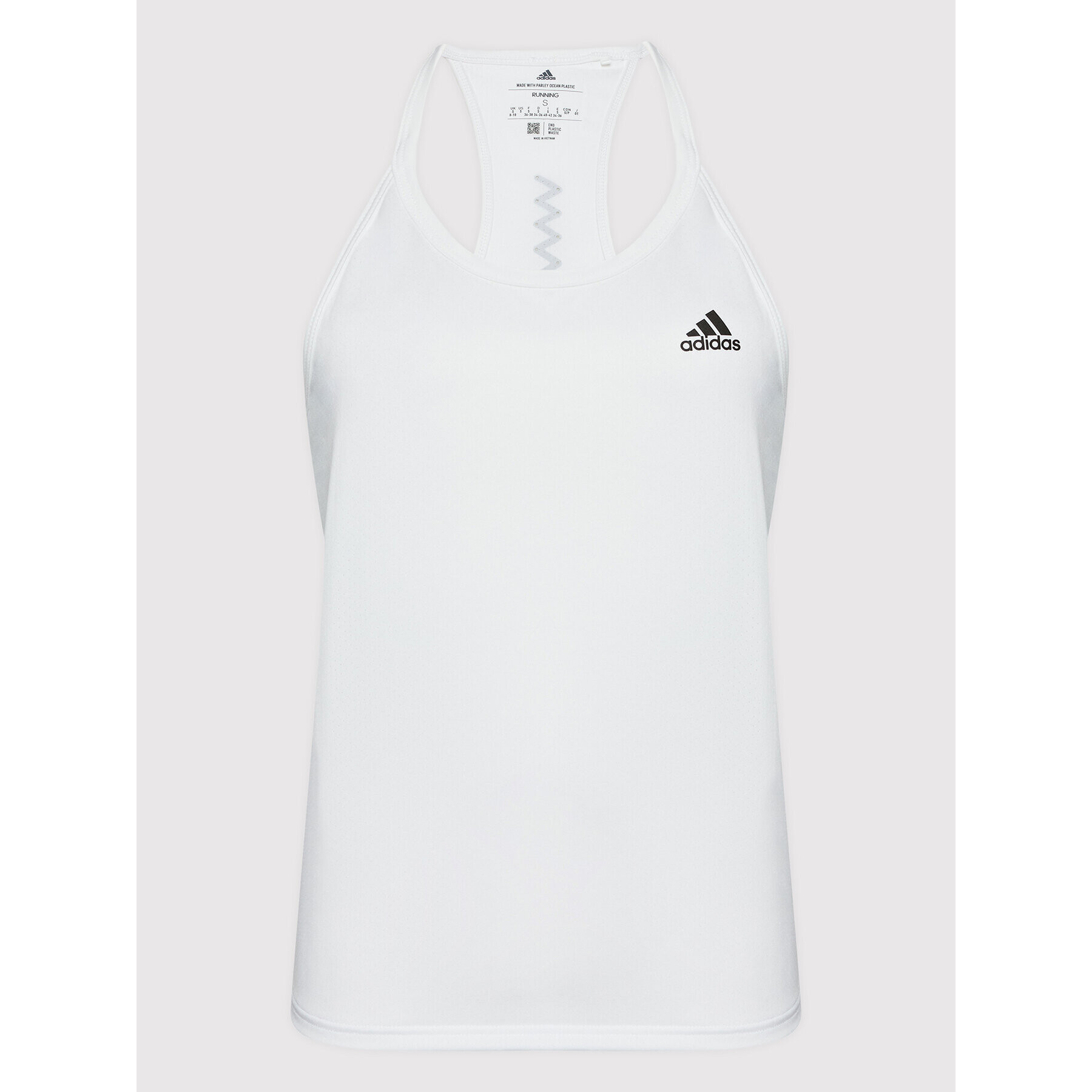 adidas Тениска от техническо трико Parley Run Fast HB9258 Бял Regular Fit - Pepit.bg