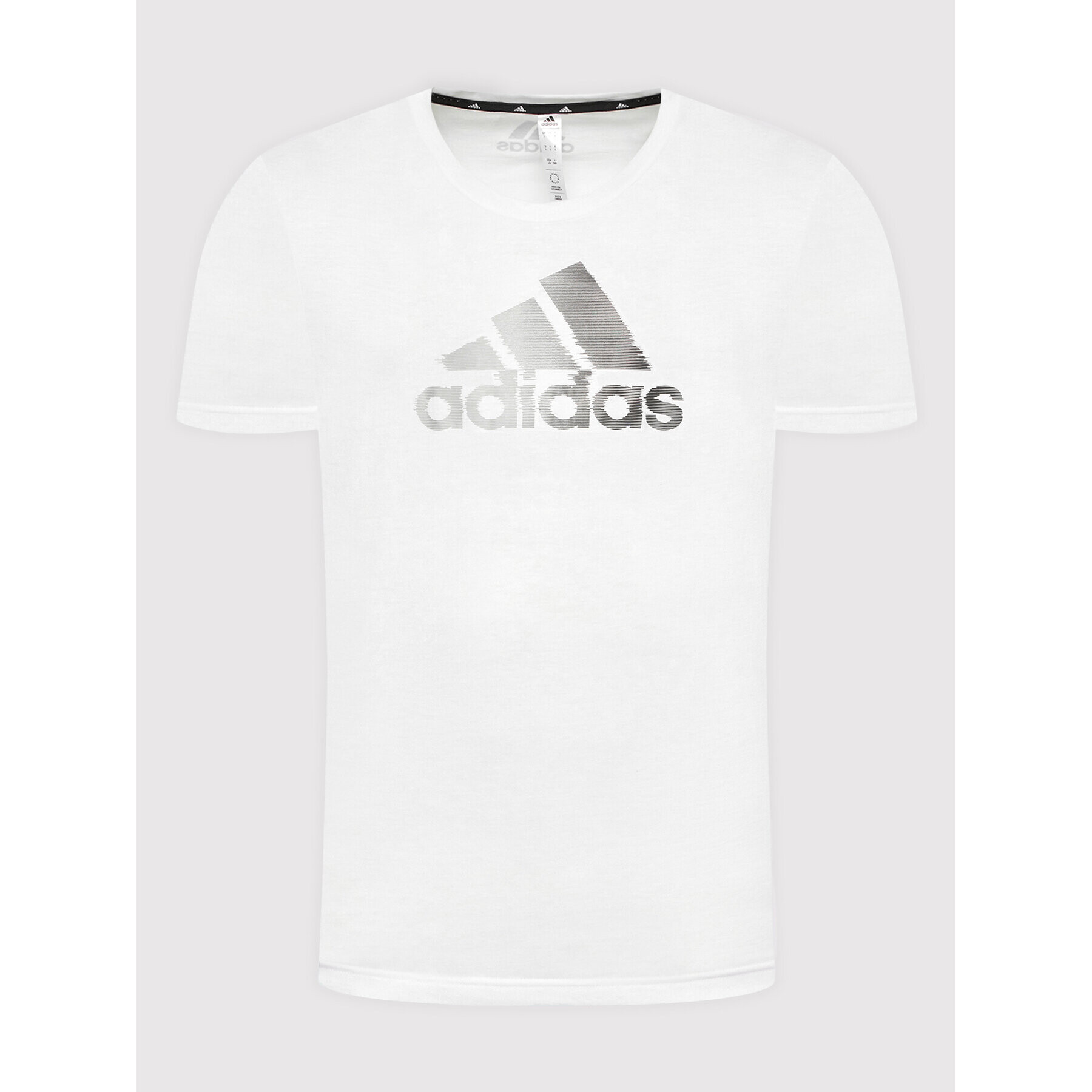 adidas Performance Тишърт Aeroready Designed To Move Sport Logo HF7210 Бял Standard Fit - Pepit.bg