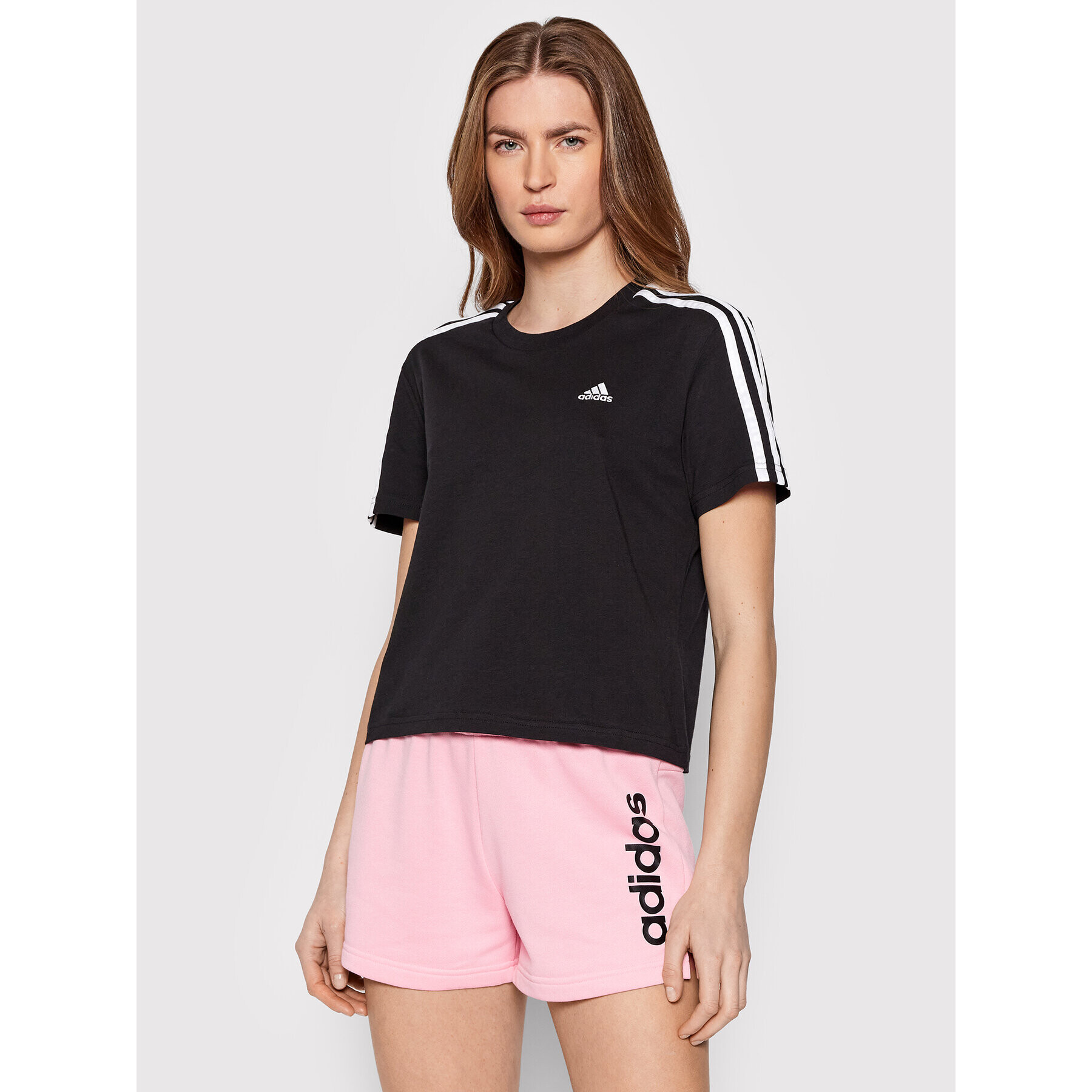 adidas Performance Тишърт Essentials 3-Stripes GL0777 Черен Loose Fit - Pepit.bg