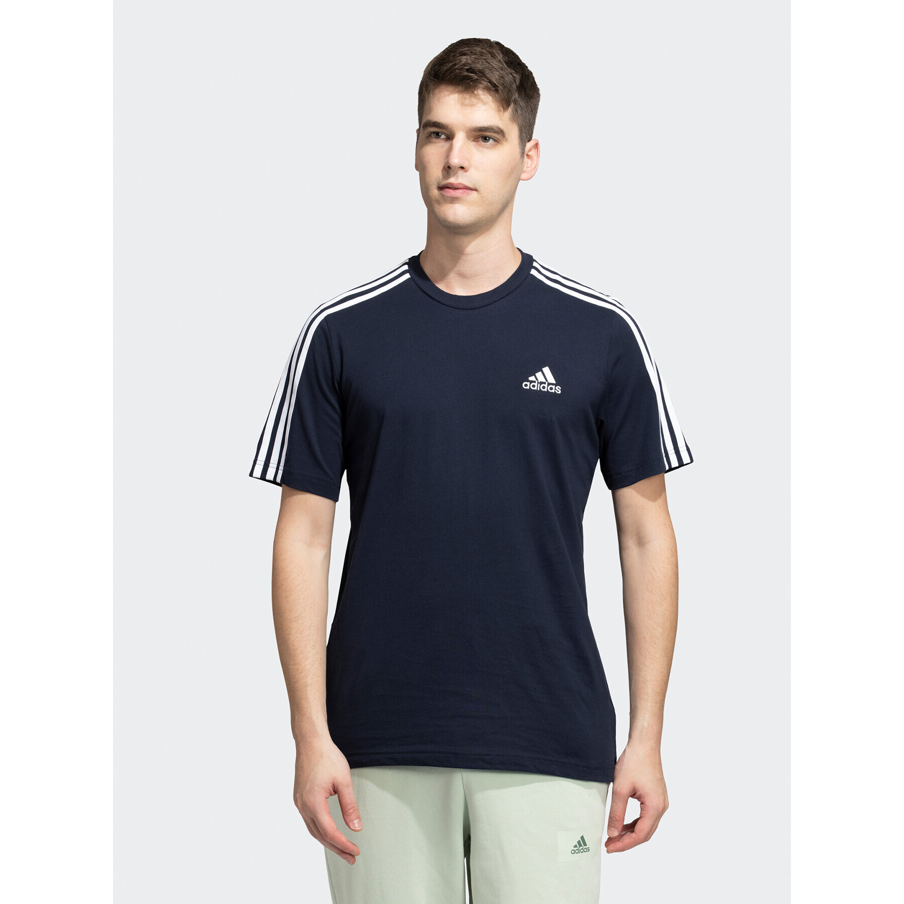adidas Тишърт Essentials 3-Stripes GL3734 Тъмносин Regular Fit - Pepit.bg