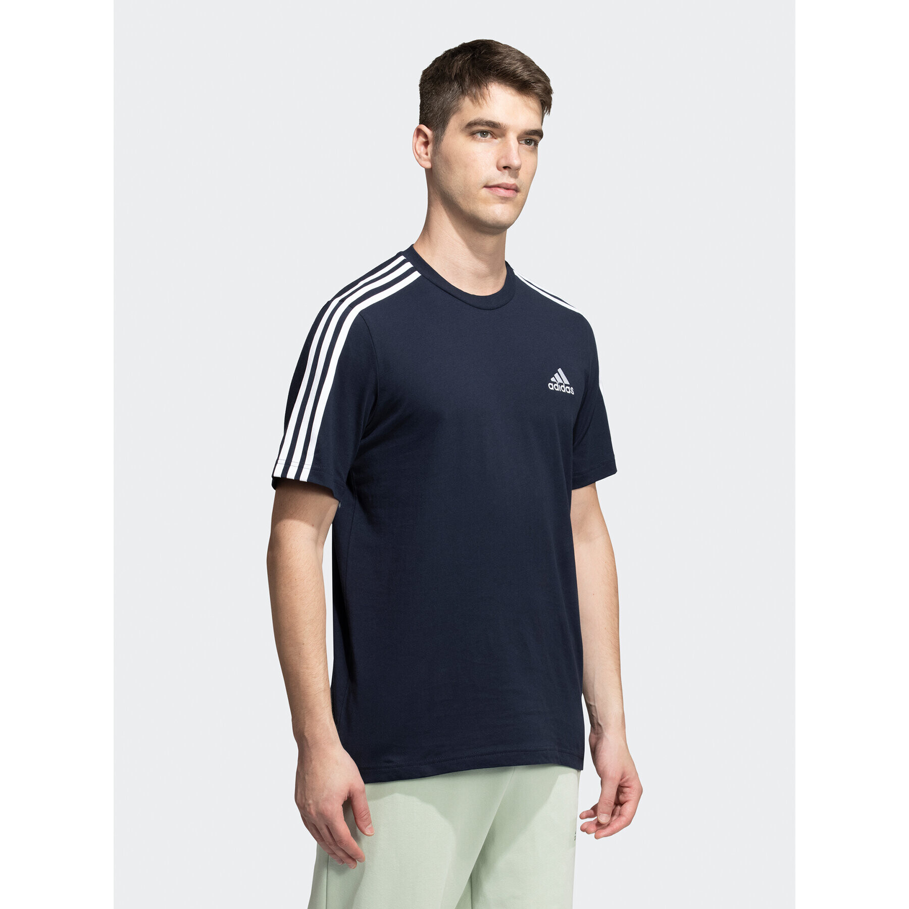 adidas Тишърт Essentials 3-Stripes GL3734 Тъмносин Regular Fit - Pepit.bg