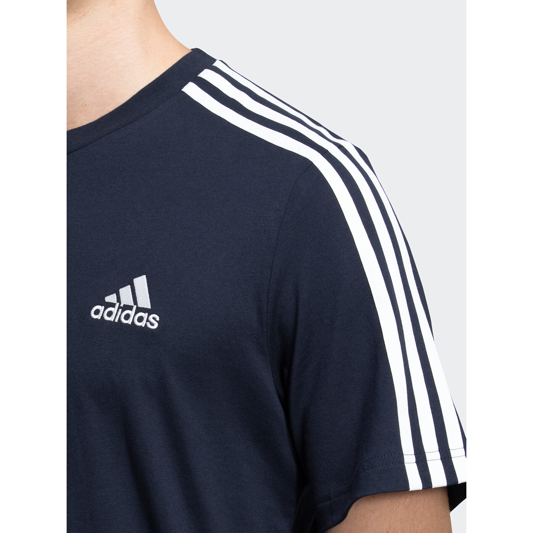 adidas Тишърт Essentials 3-Stripes GL3734 Тъмносин Regular Fit - Pepit.bg