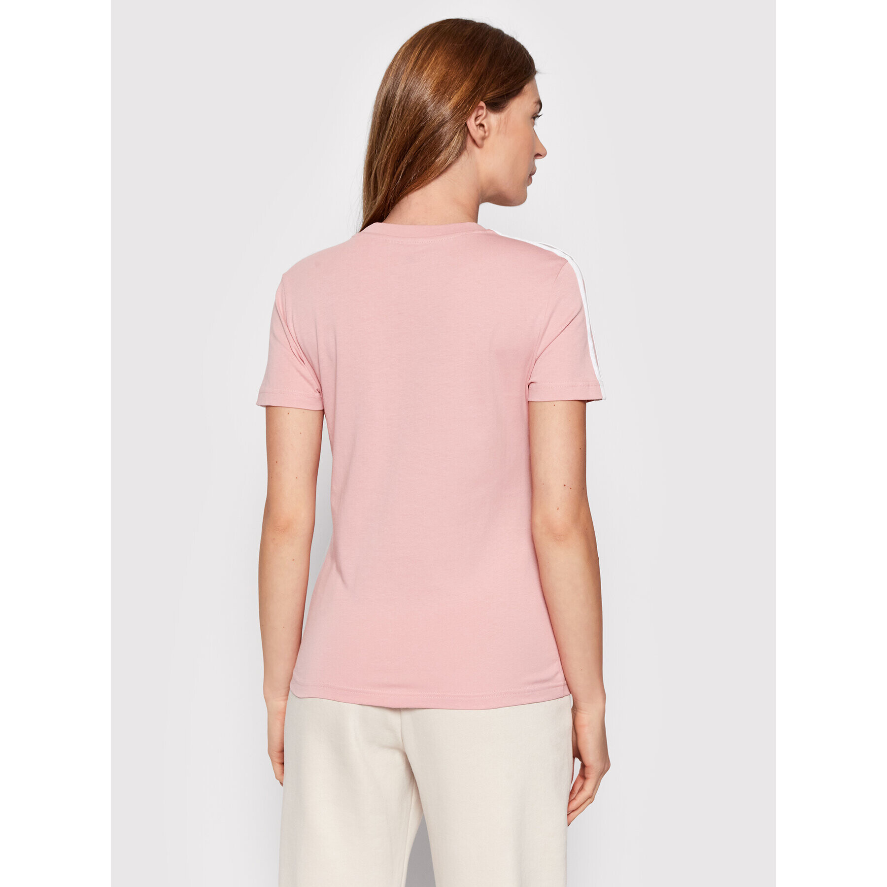 adidas Performance Тишърт Essentials 3-Stripes HF7236 Розов Slim Fit - Pepit.bg