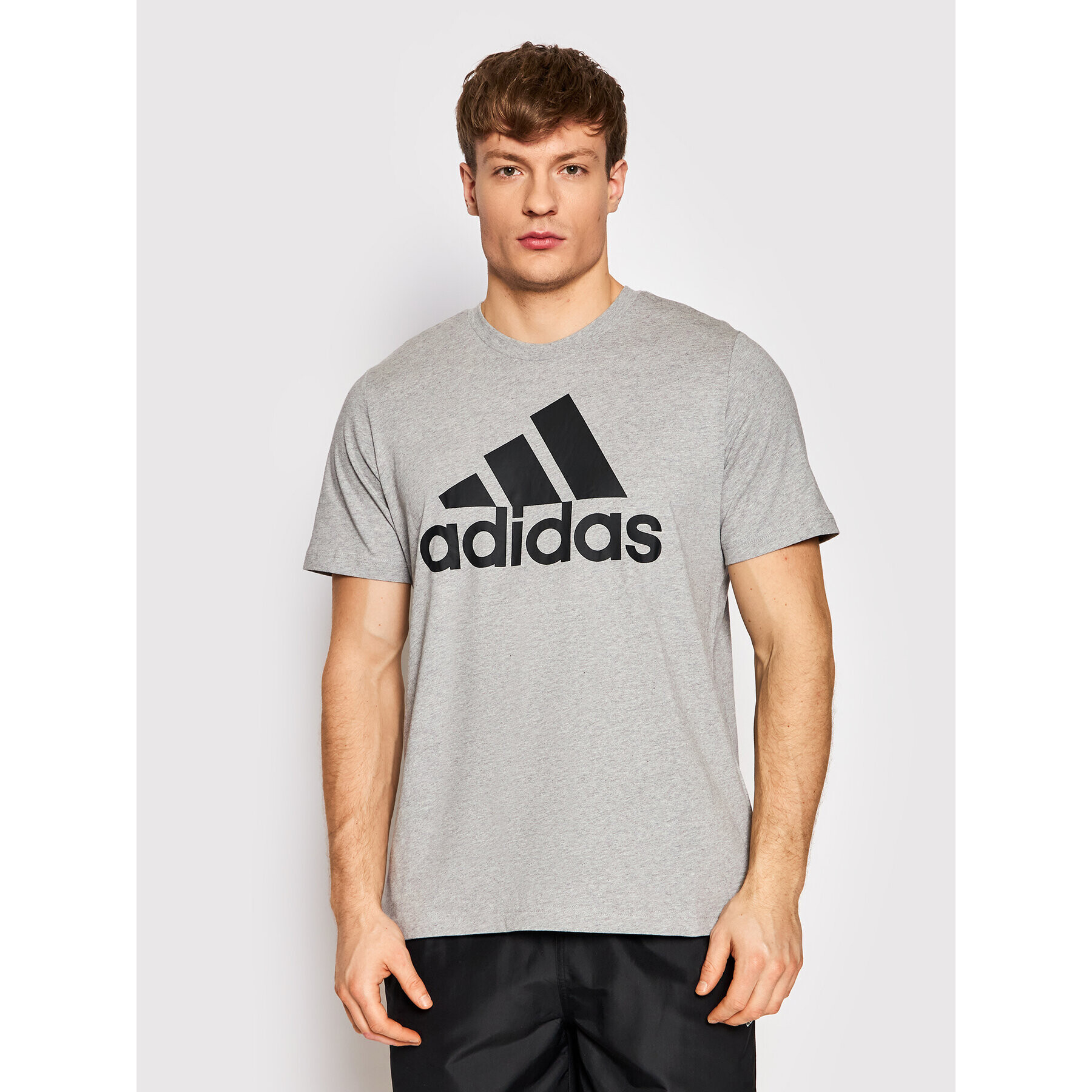 adidas Performance Тишърт Essentials Big Logo GK9123 Сив Regular Fit - Pepit.bg