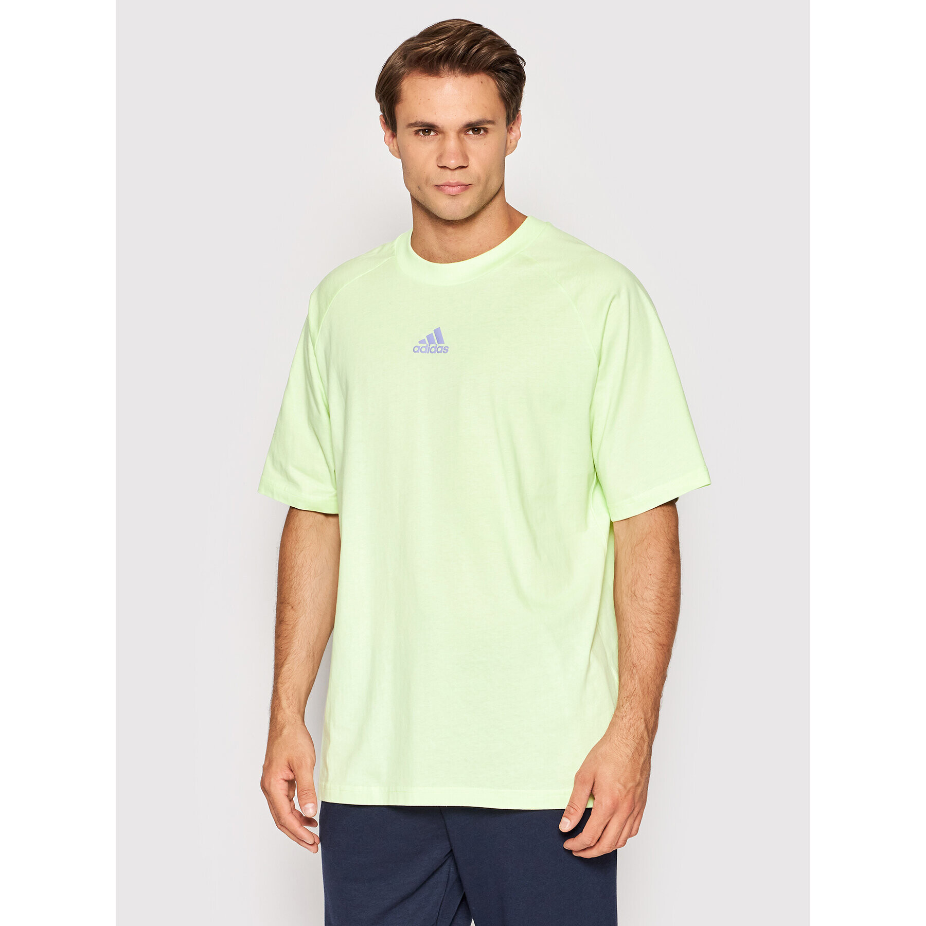 adidas Performance Тишърт Essentials Brandlove Single HE4420 Зелен Relaxed Fit - Pepit.bg