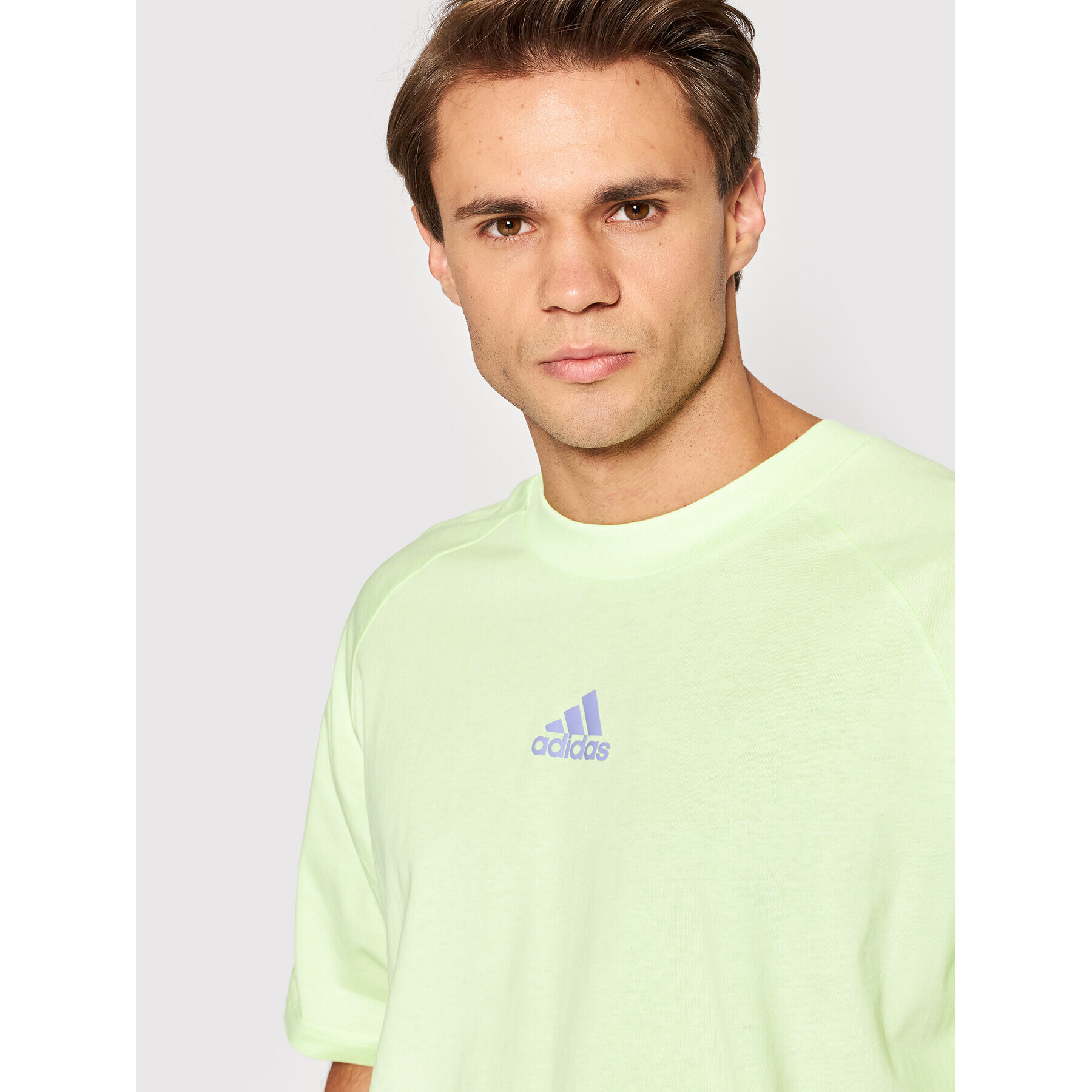 adidas Performance Тишърт Essentials Brandlove Single HE4420 Зелен Relaxed Fit - Pepit.bg