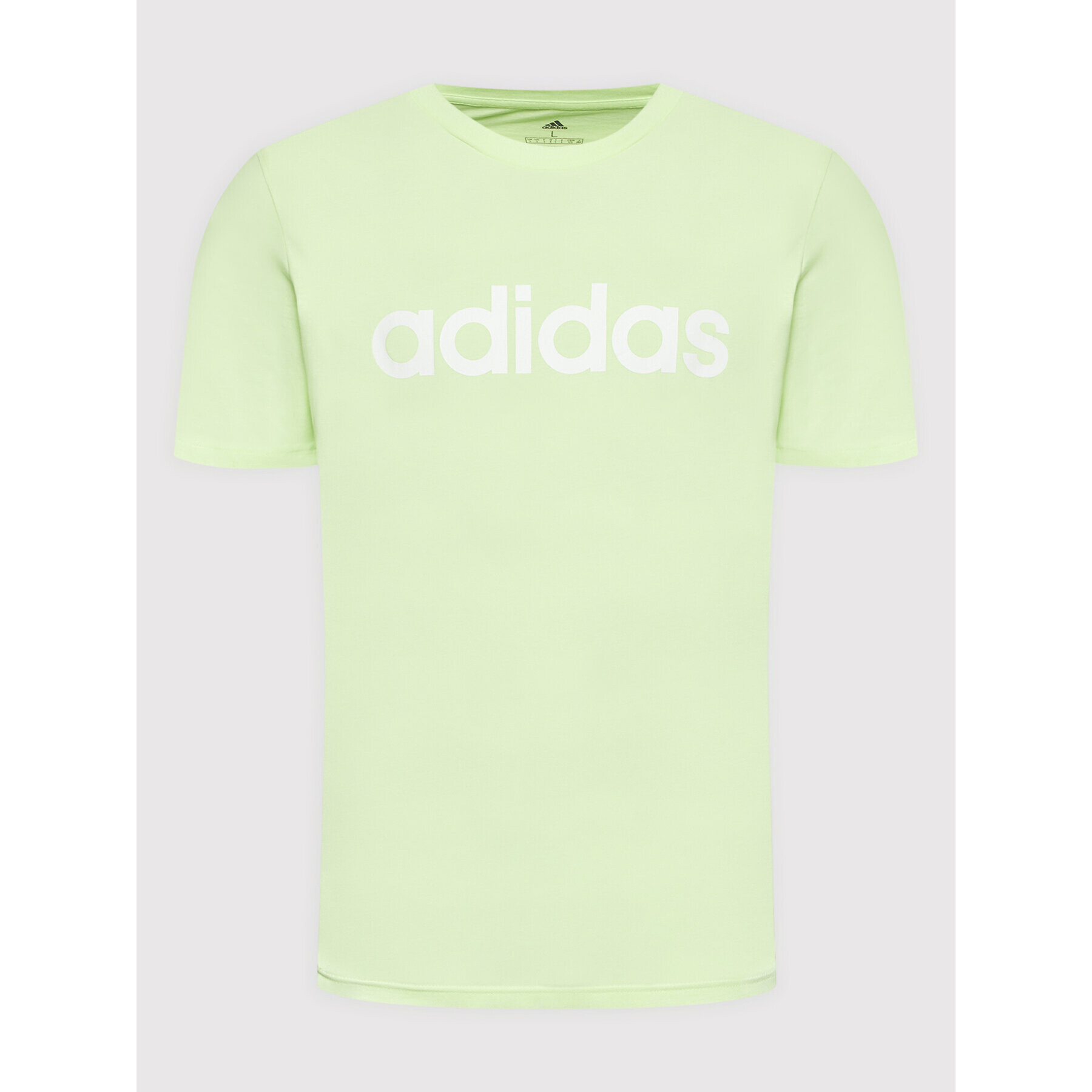 adidas Performance Тишърт Essentials Embroidered Linear Logo HE1825 Зелен Regular Fit - Pepit.bg