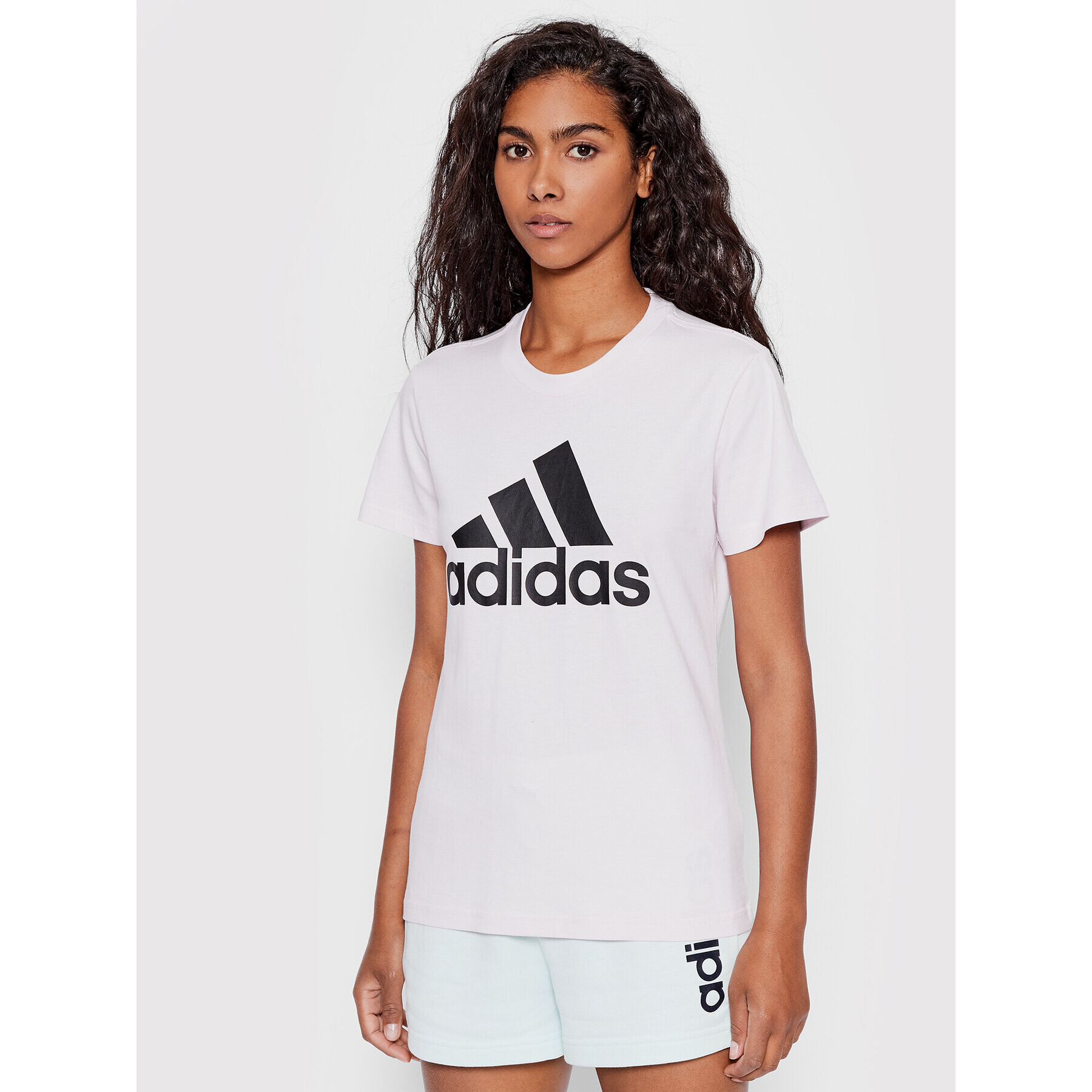 adidas Performance Тишърт Essentials Logo HC9274 Розов Regular Fit - Pepit.bg