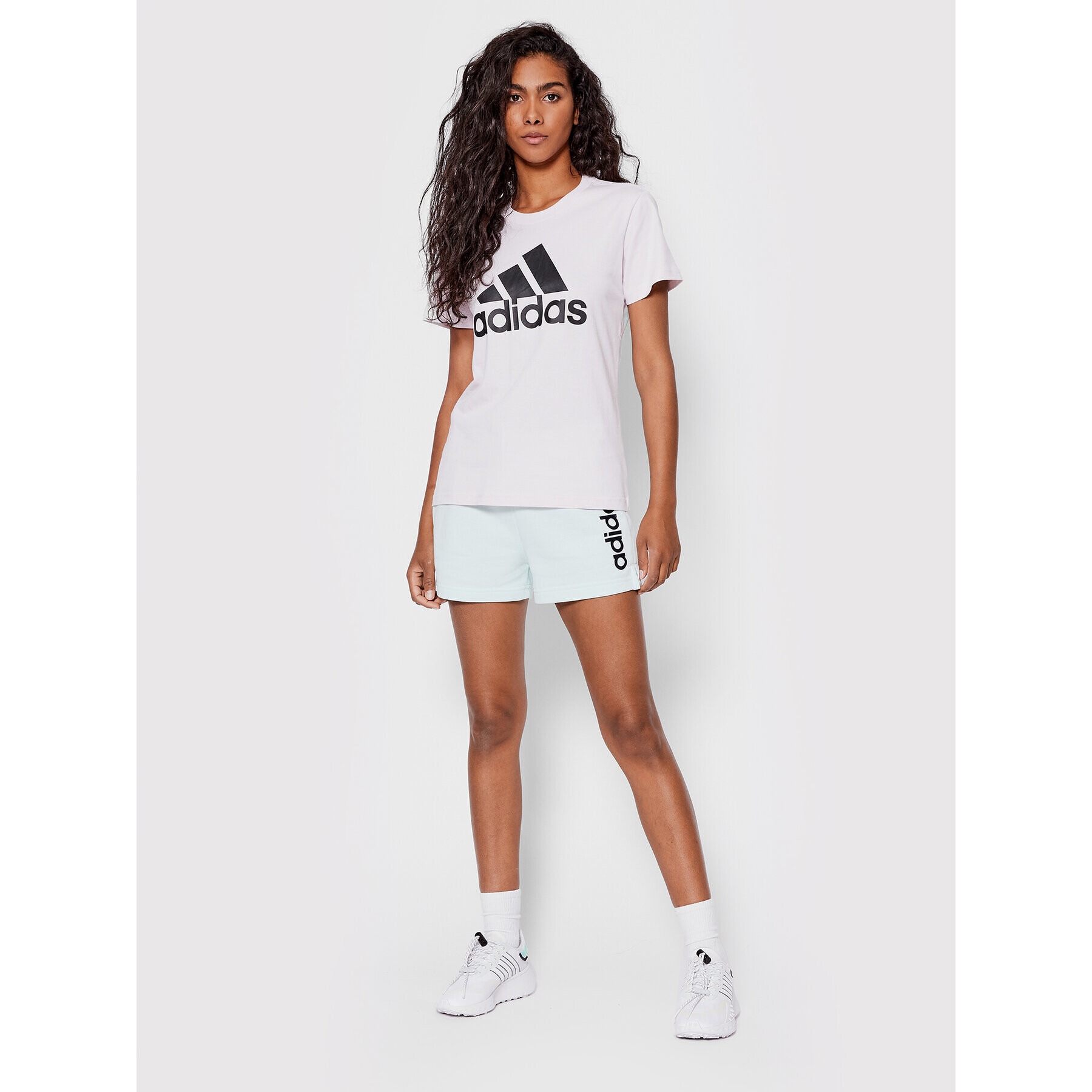 adidas Performance Тишърт Essentials Logo HC9274 Розов Regular Fit - Pepit.bg
