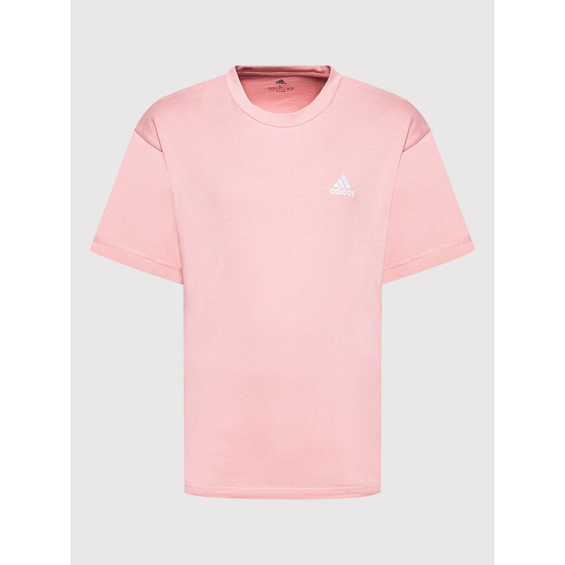 adidas Тишърт Essentials Small Logo HE4389 Розов Loose Fit - Pepit.bg