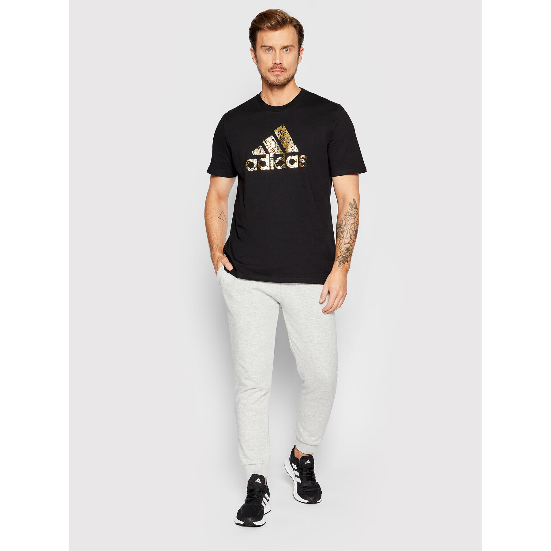 adidas Performance Тишърт Foil HK9157 Черен Regular Fit - Pepit.bg