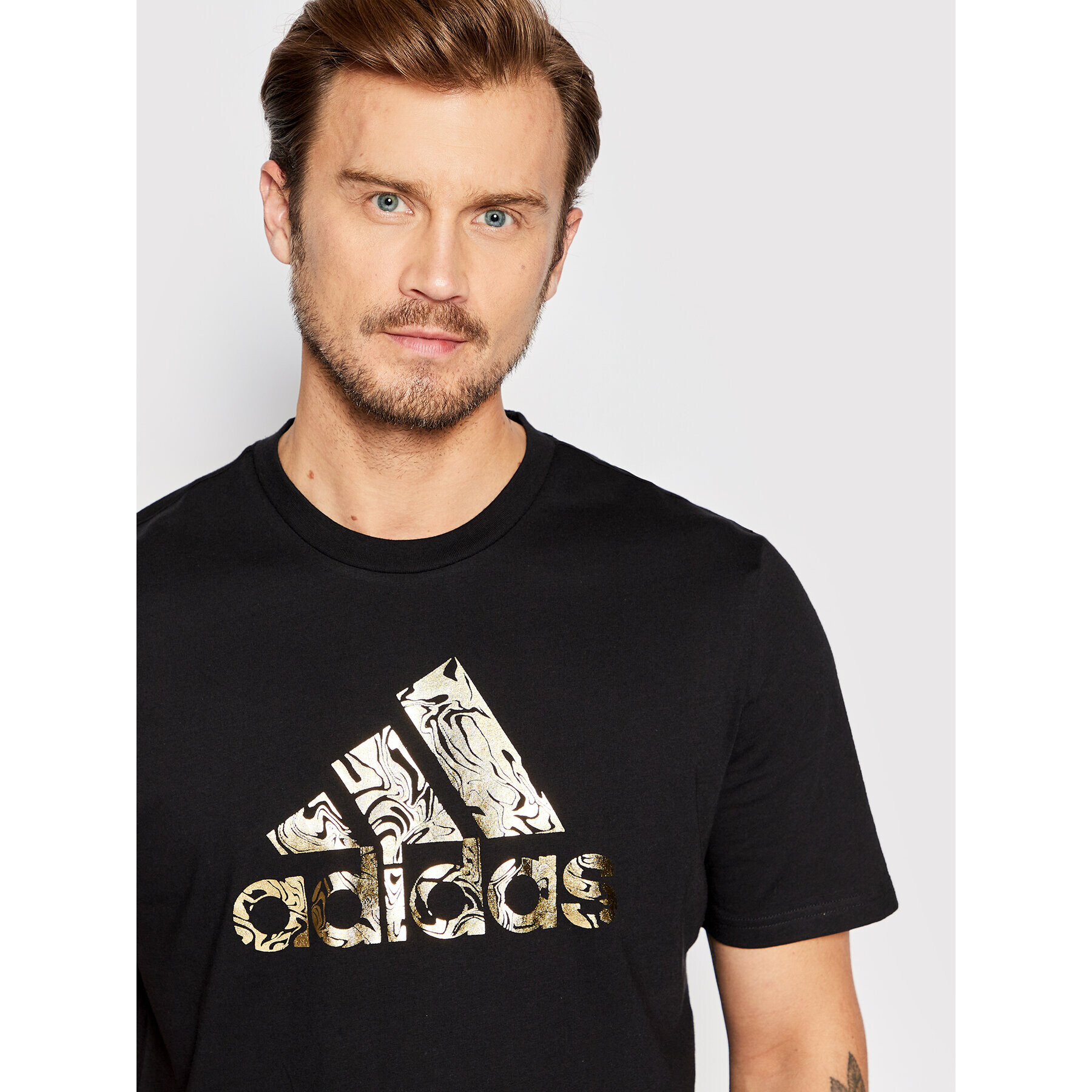 adidas Performance Тишърт Foil HK9157 Черен Regular Fit - Pepit.bg