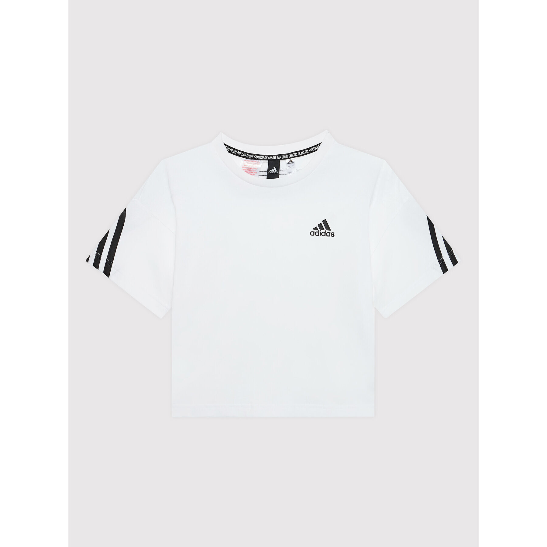 adidas Тишърт Future Icons Sport 3-Stripes HB0020 Бял Loose Fit - Pepit.bg