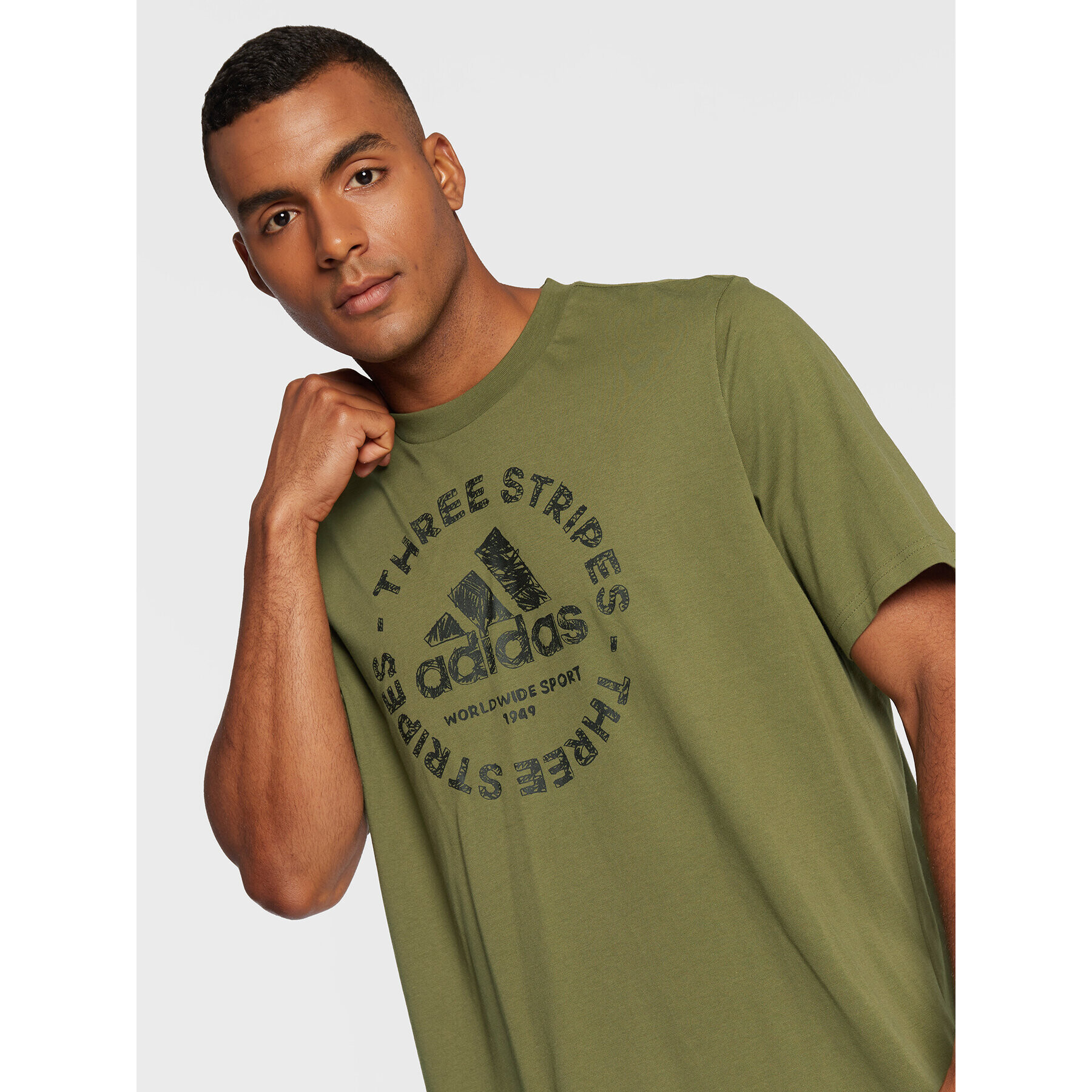 adidas Тишърт HK6766 Зелен Regular Fit - Pepit.bg