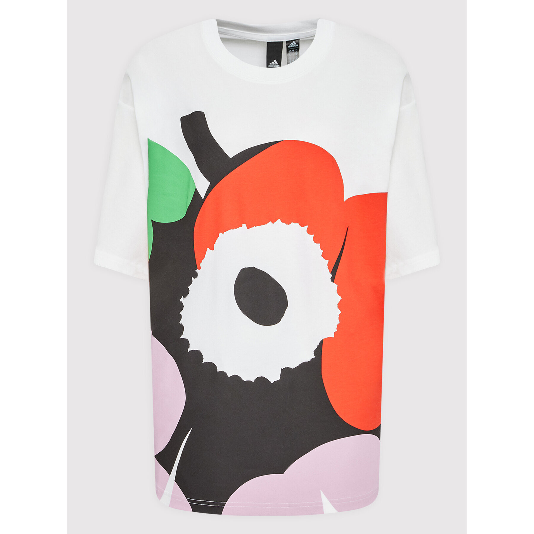 adidas Тишърт MARIMEKKO HC4187 Бял Loose Fit - Pepit.bg