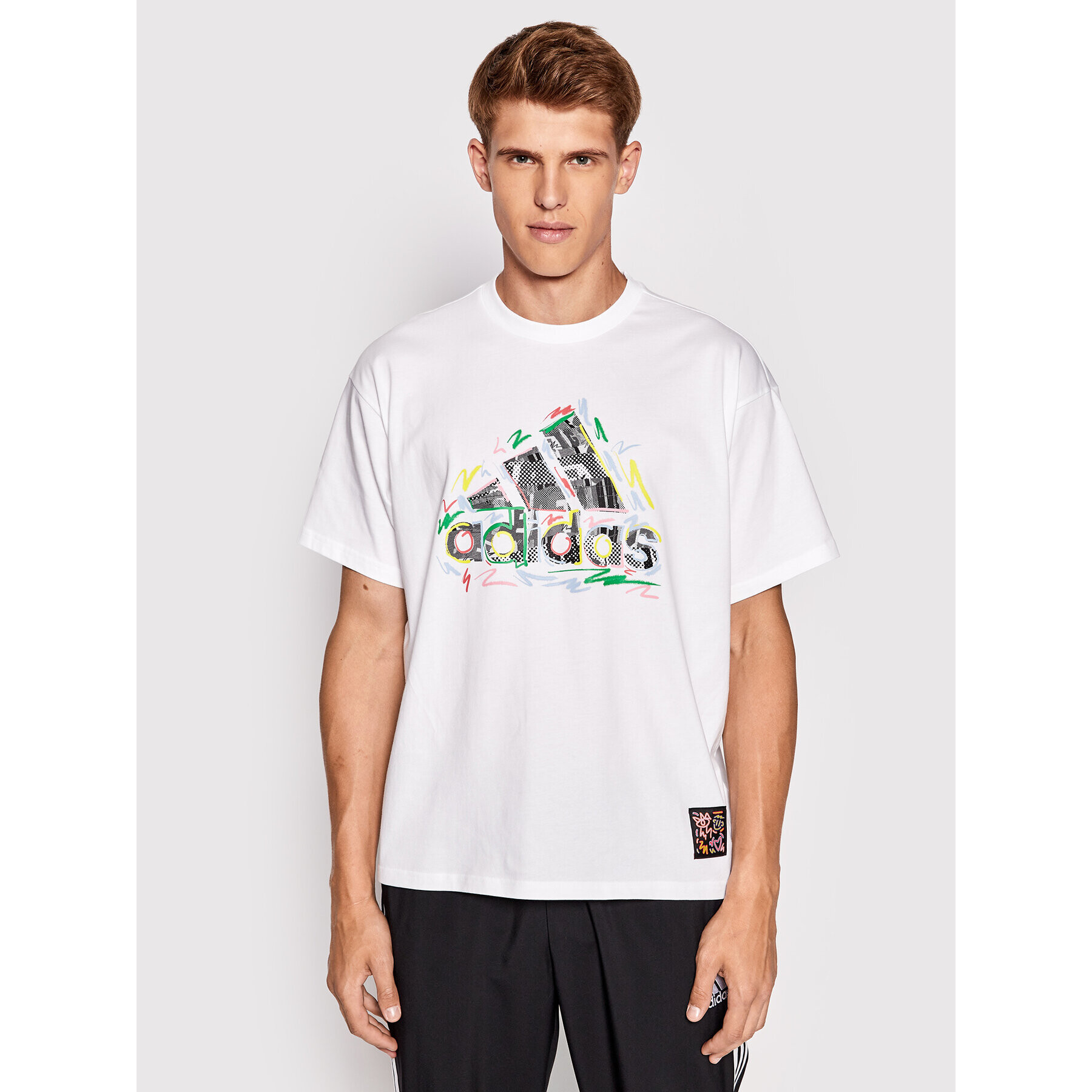 adidas Тишърт Pride HC4456 Бял Regular Fit - Pepit.bg