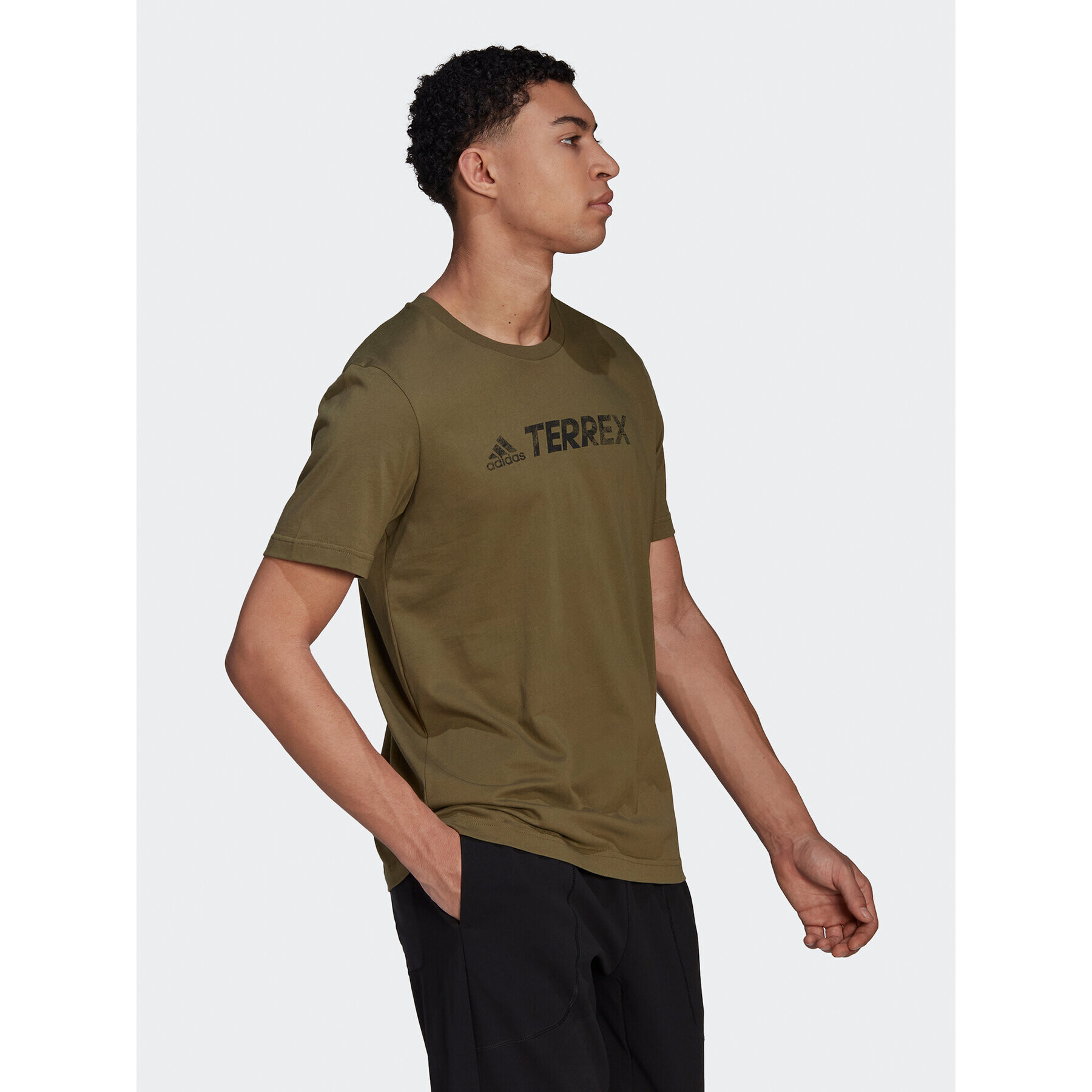 adidas Тишърт Terrex Classic Logo HF3283 Зелен Regular Fit - Pepit.bg
