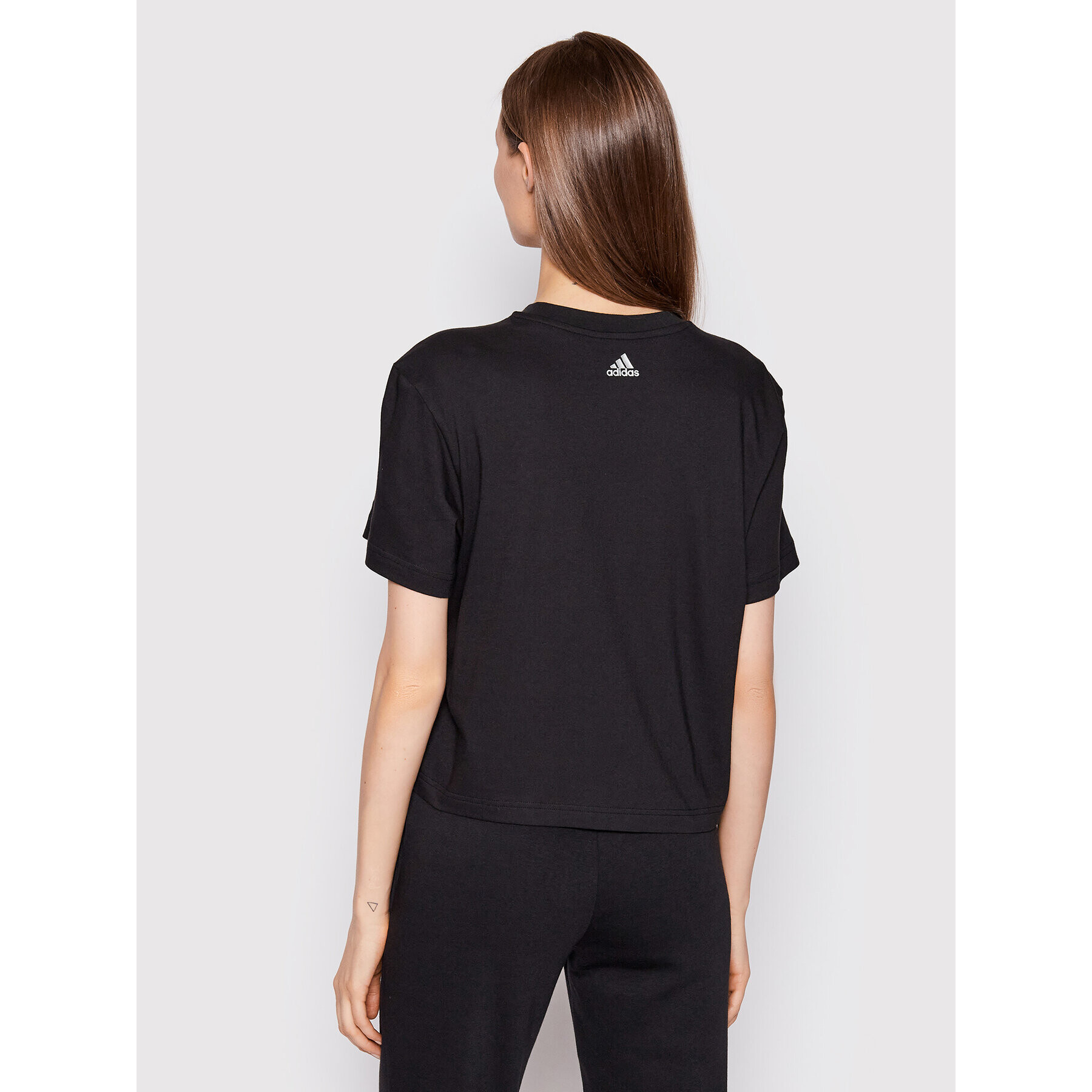 adidas Тишърт ZOE SALDANA Graphic HB1515 Черен Relaxed Fit - Pepit.bg