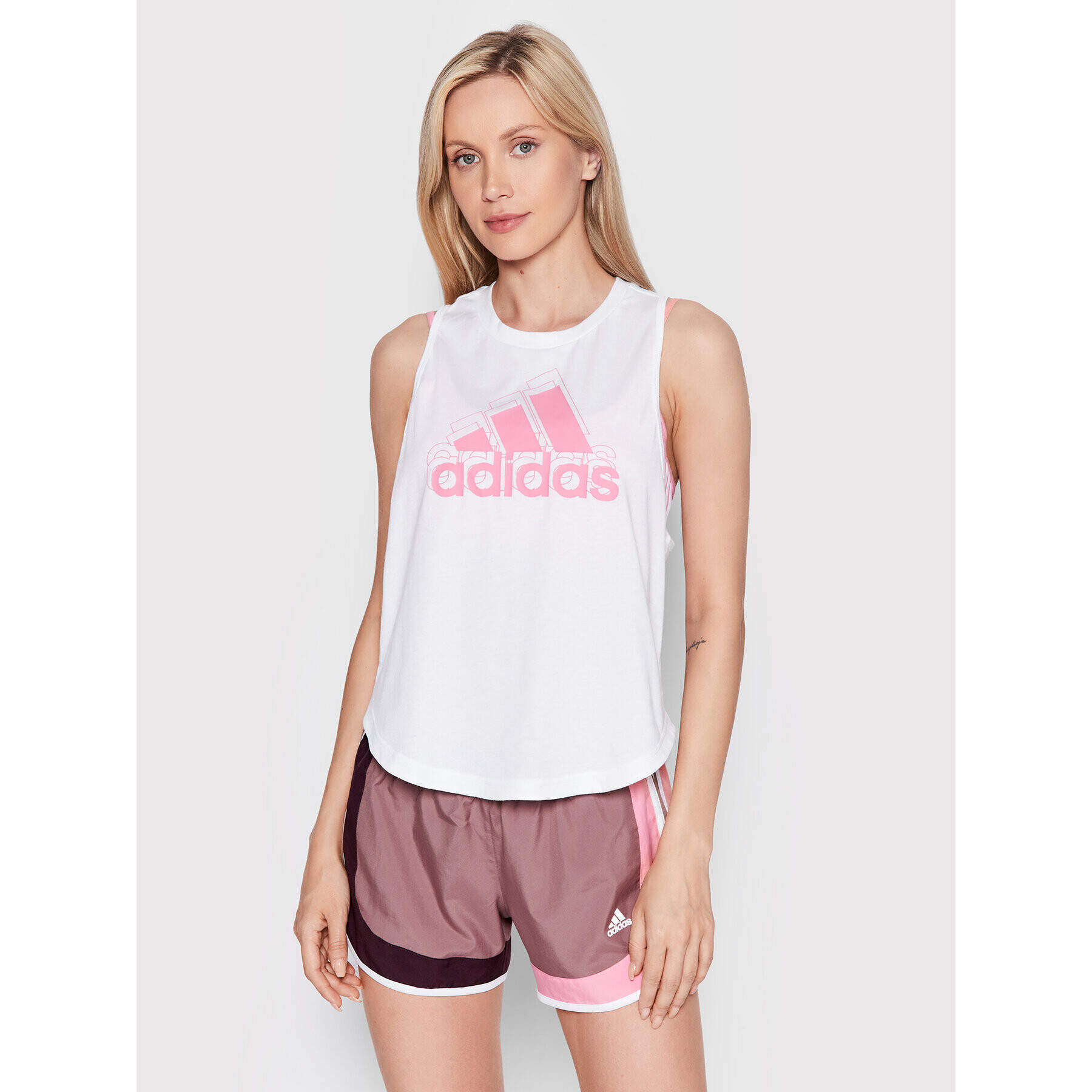 adidas топ Made For Training HK2592 Бял Regular Fit - Pepit.bg