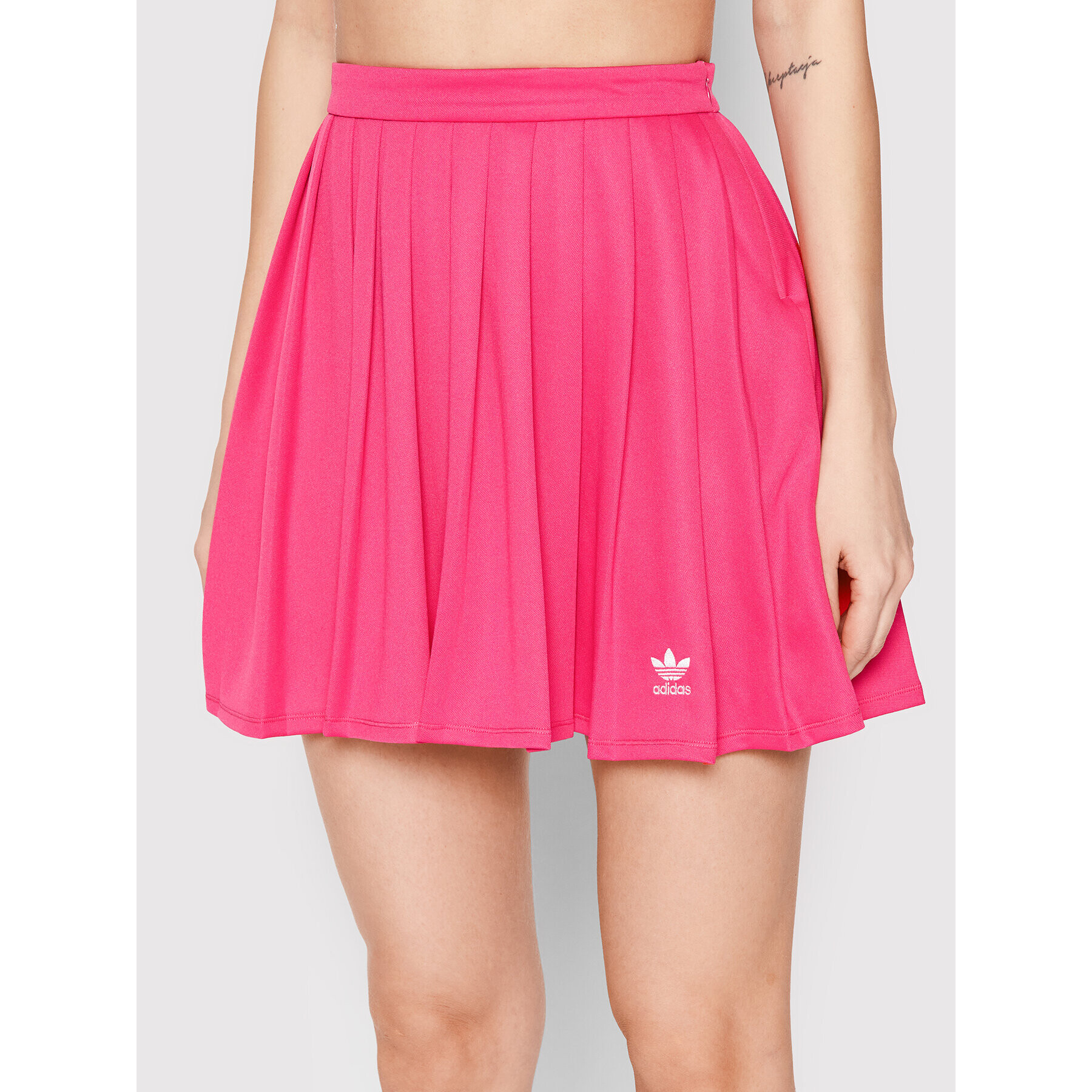 adidas Плисирана пола adicolor Classics HG6151 Розов Regular Fit - Pepit.bg
