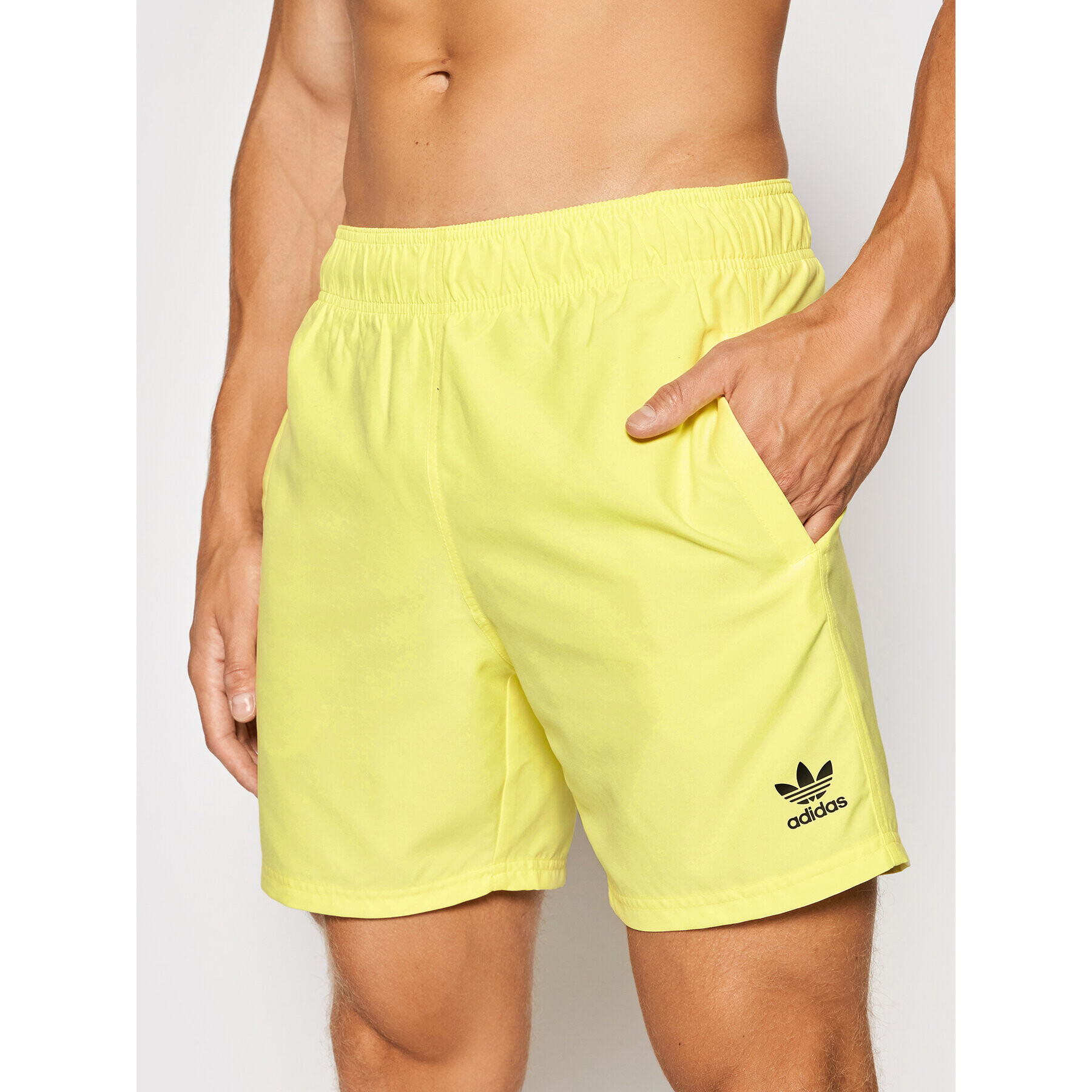 adidas Плувни шорти adicolor Essentials Trefoil H35501 Жълт Regular Fit - Pepit.bg