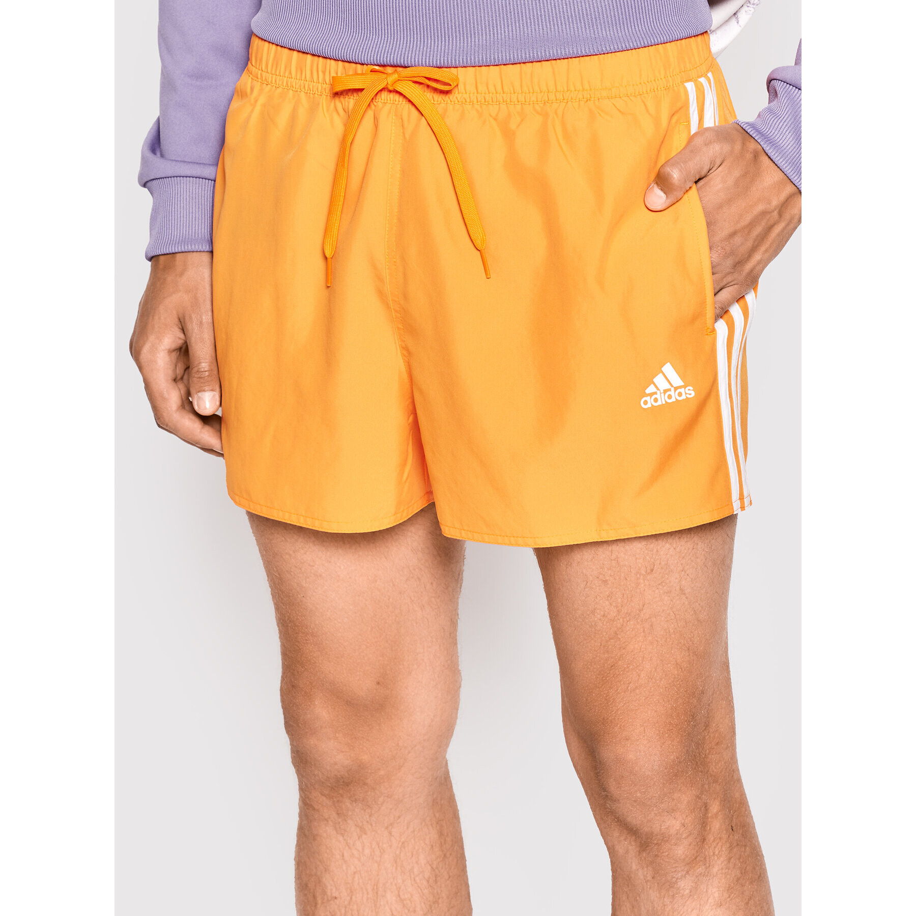 adidas Плувни шорти Classic 3-Stripes HA0401 Оранжев Regular Fit - Pepit.bg