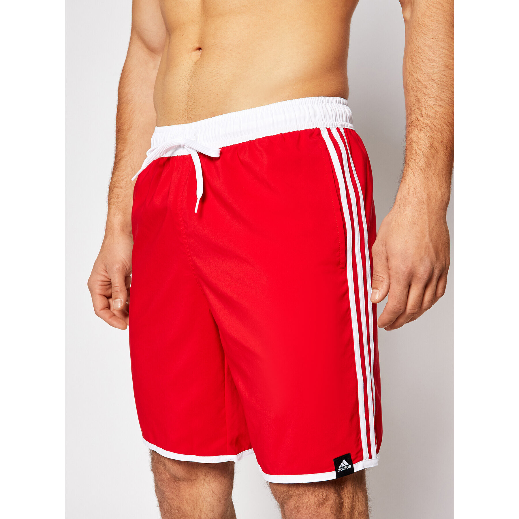 adidas Плувни шорти Classic Length 3-Stripes GQ1106 Червен Regular Fit - Pepit.bg