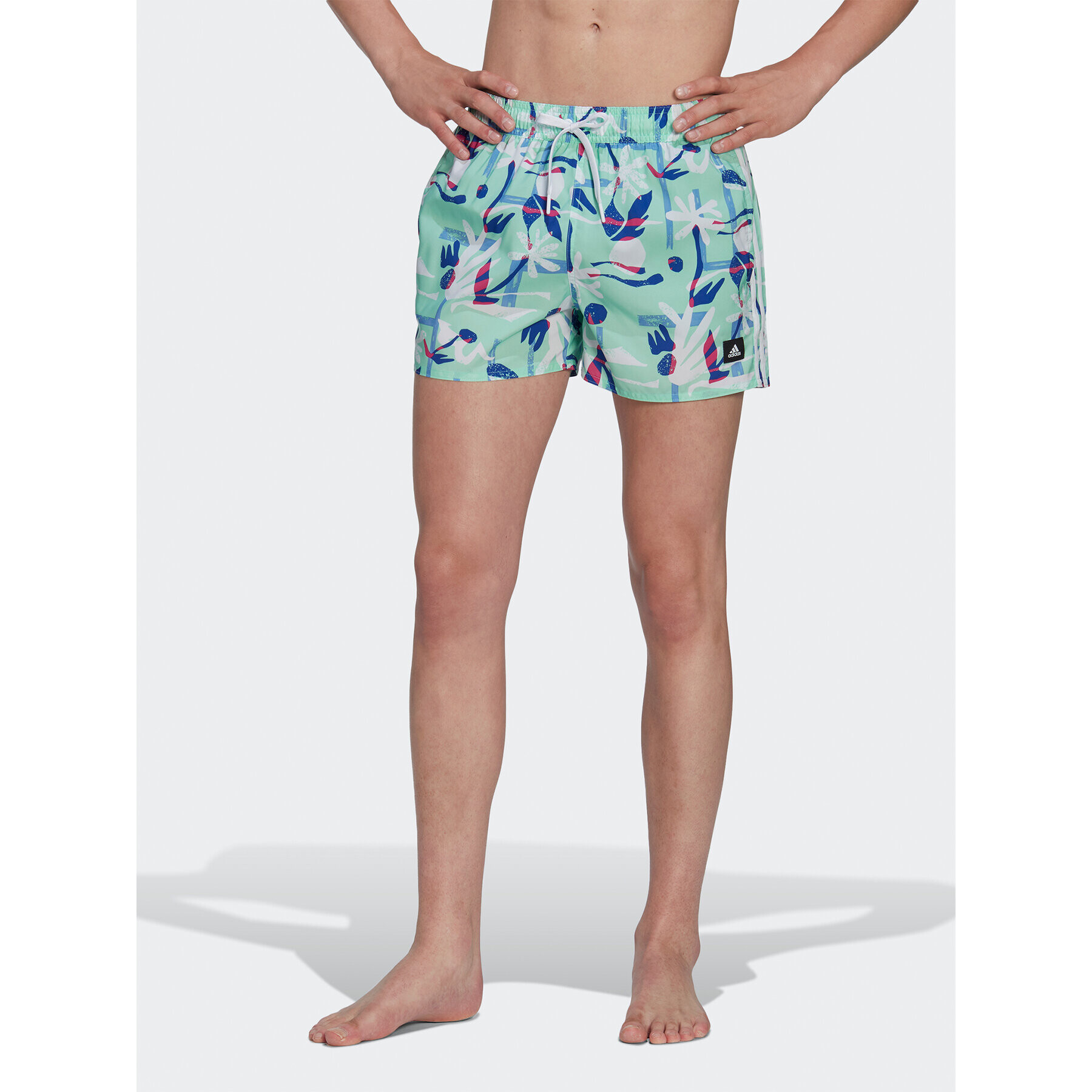 adidas Плувни шорти Seasonal Floral CLX Very Short Length Swim Shorts HT2120 Зелен Regular Fit - Pepit.bg