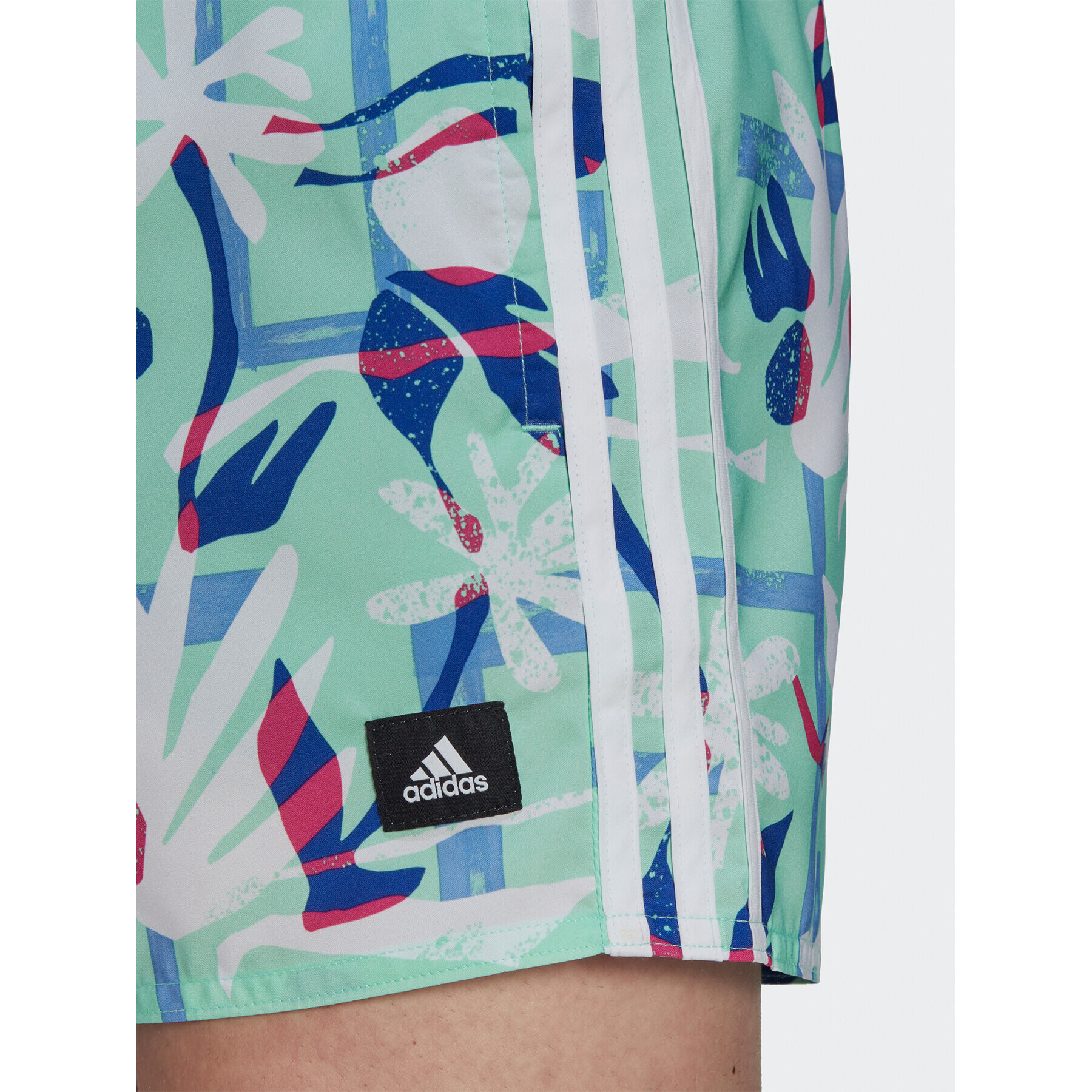 adidas Плувни шорти Seasonal Floral CLX Very Short Length Swim Shorts HT2120 Зелен Regular Fit - Pepit.bg