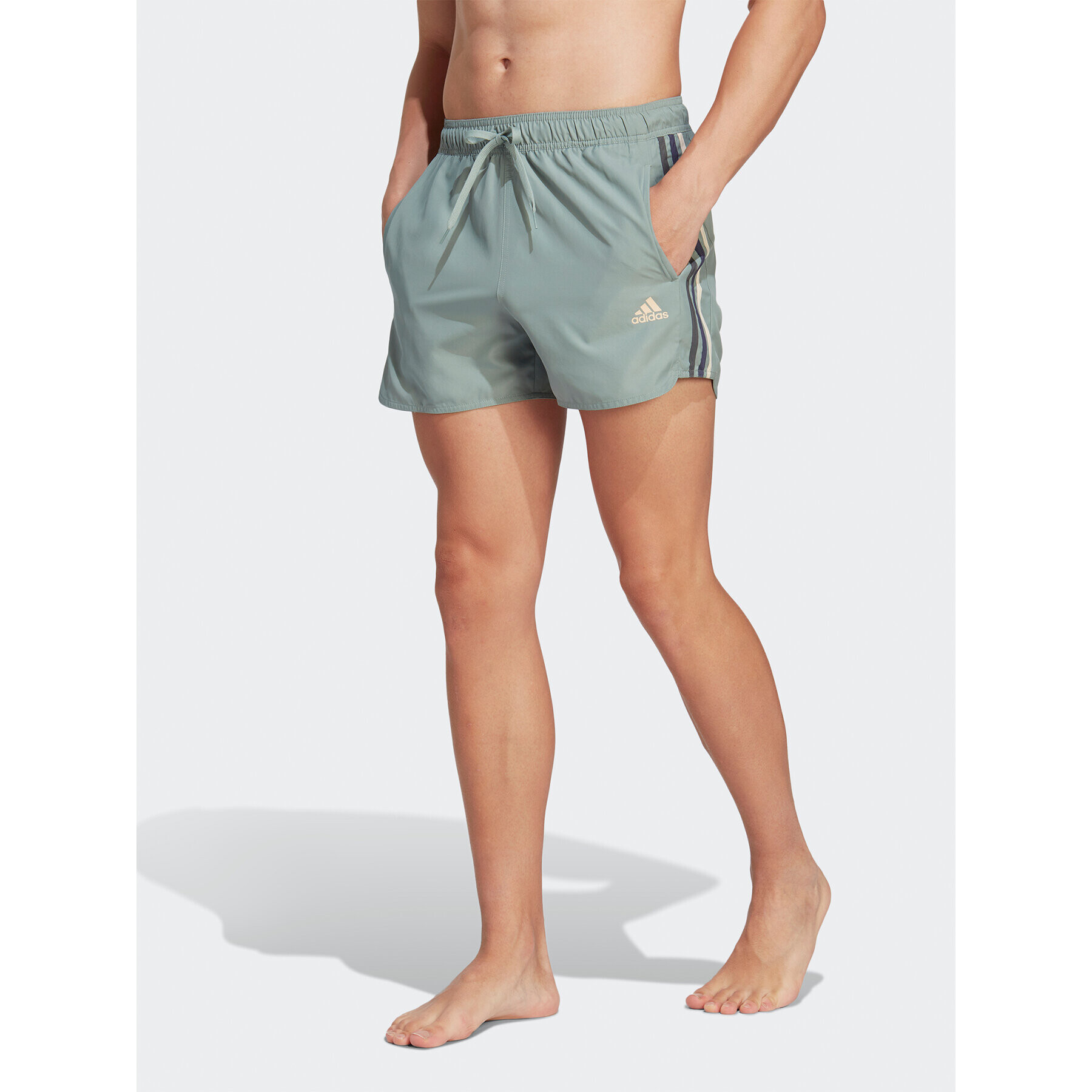 adidas Плувни шорти Very Short Length Retro Split Swim Shorts HT4349 Зелен Regular Fit - Pepit.bg