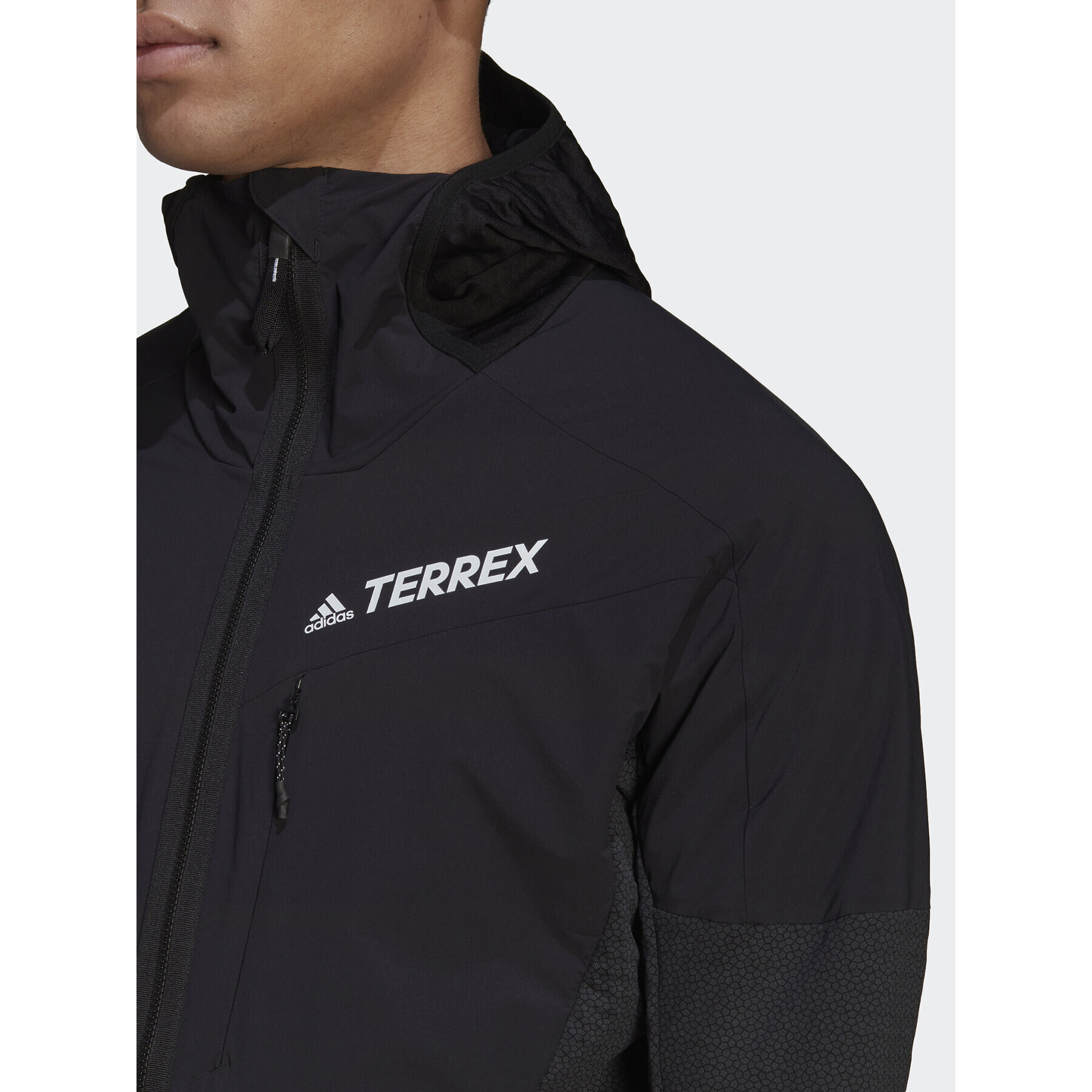 adidas Полар Techrock Flooce Wind Hooded Jacket HF0726 Черен - Pepit.bg