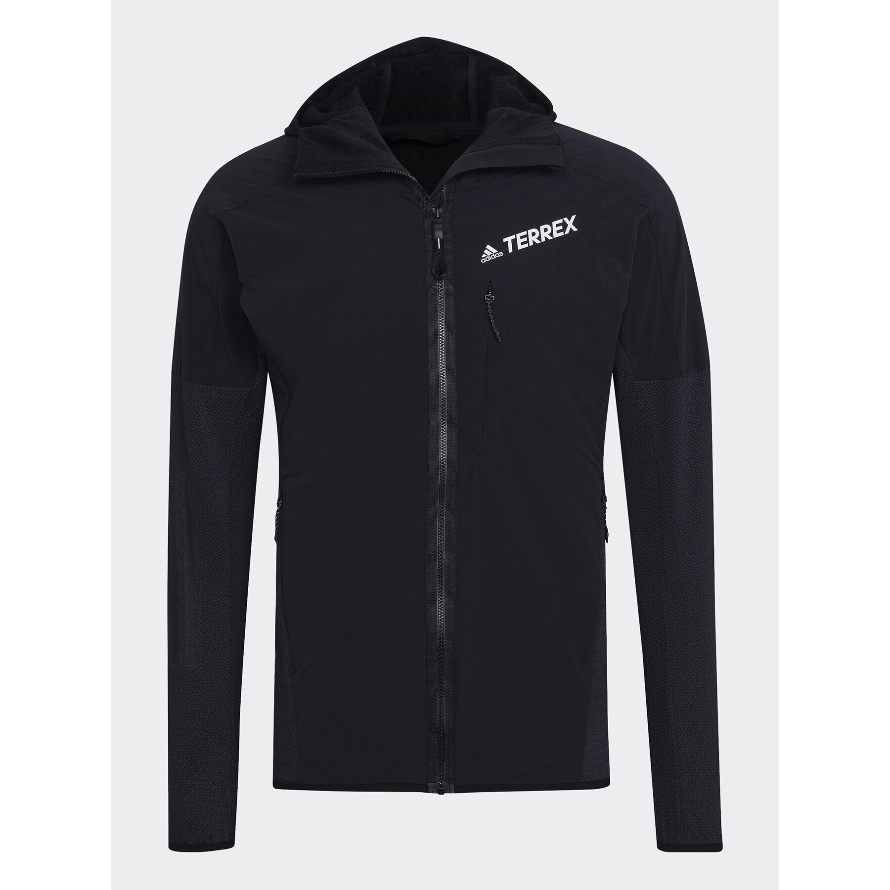 adidas Полар Techrock Flooce Wind Hooded Jacket HF0726 Черен - Pepit.bg