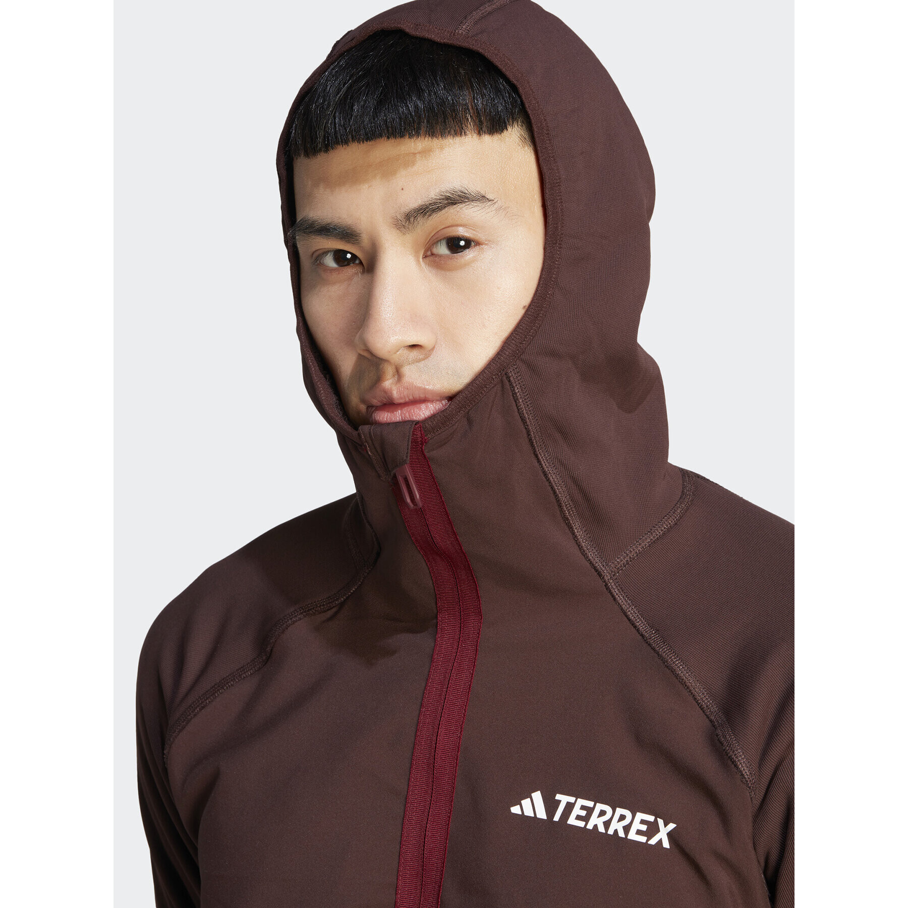 adidas Полар Terrex Techrock Reversible High-Pile-Fleece IB1866 Кафяв Slim Fit - Pepit.bg